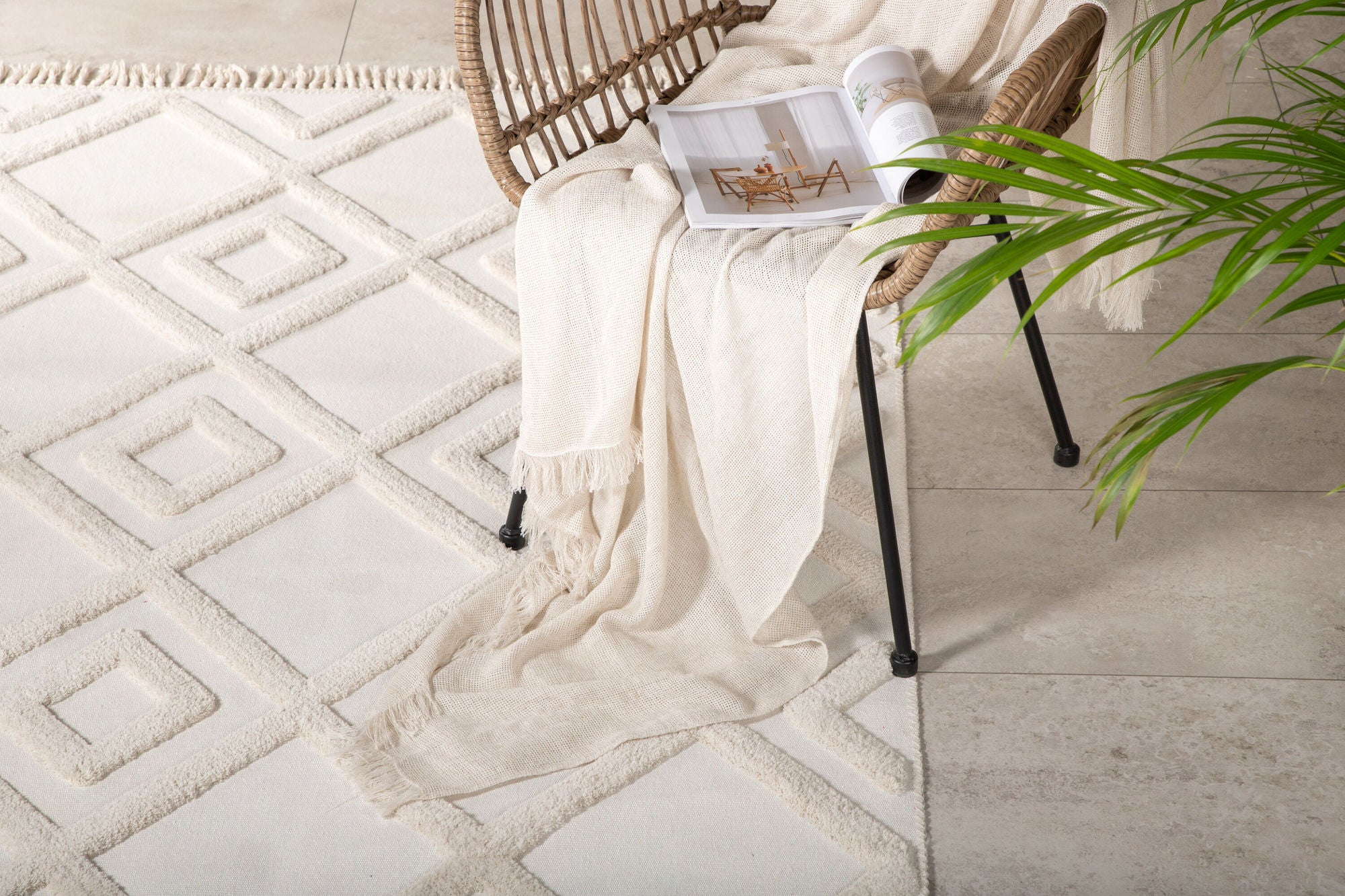 Venture Home Towa Polyester Carpet - 160*230- White