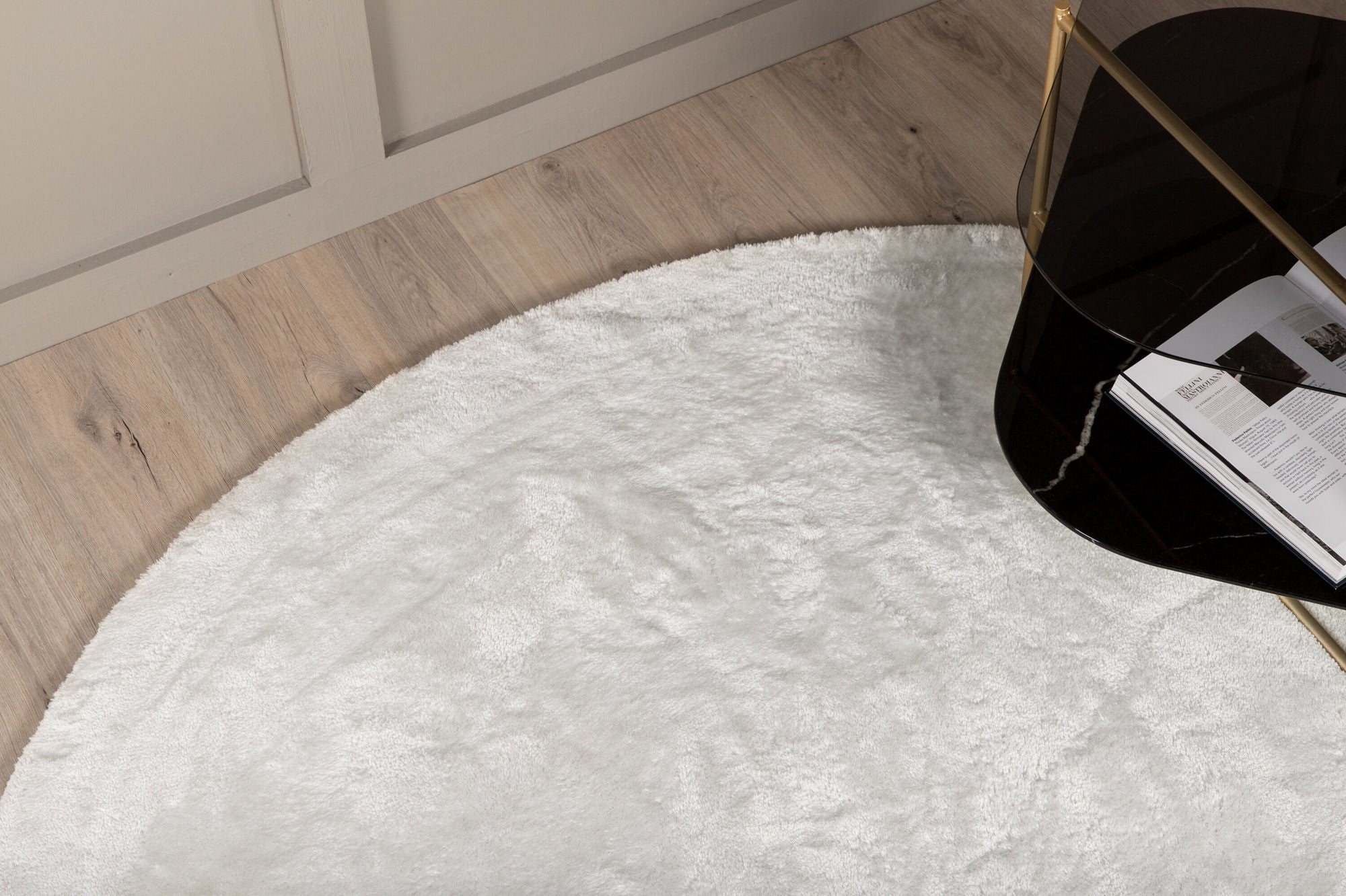 Venture Home Blanca round Polyester Carpet - 200*200- White