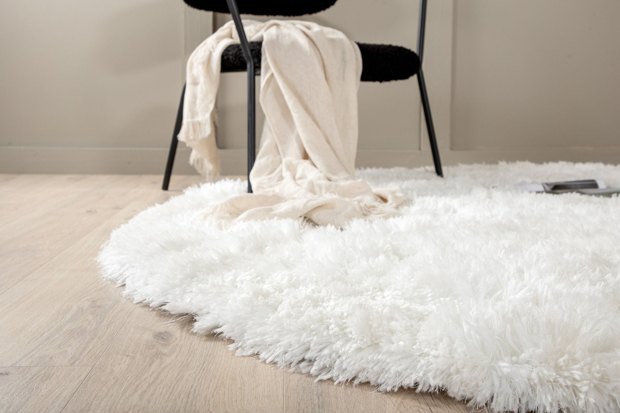 Venture Home Grace rund Polyester Carpet - 200*200- White