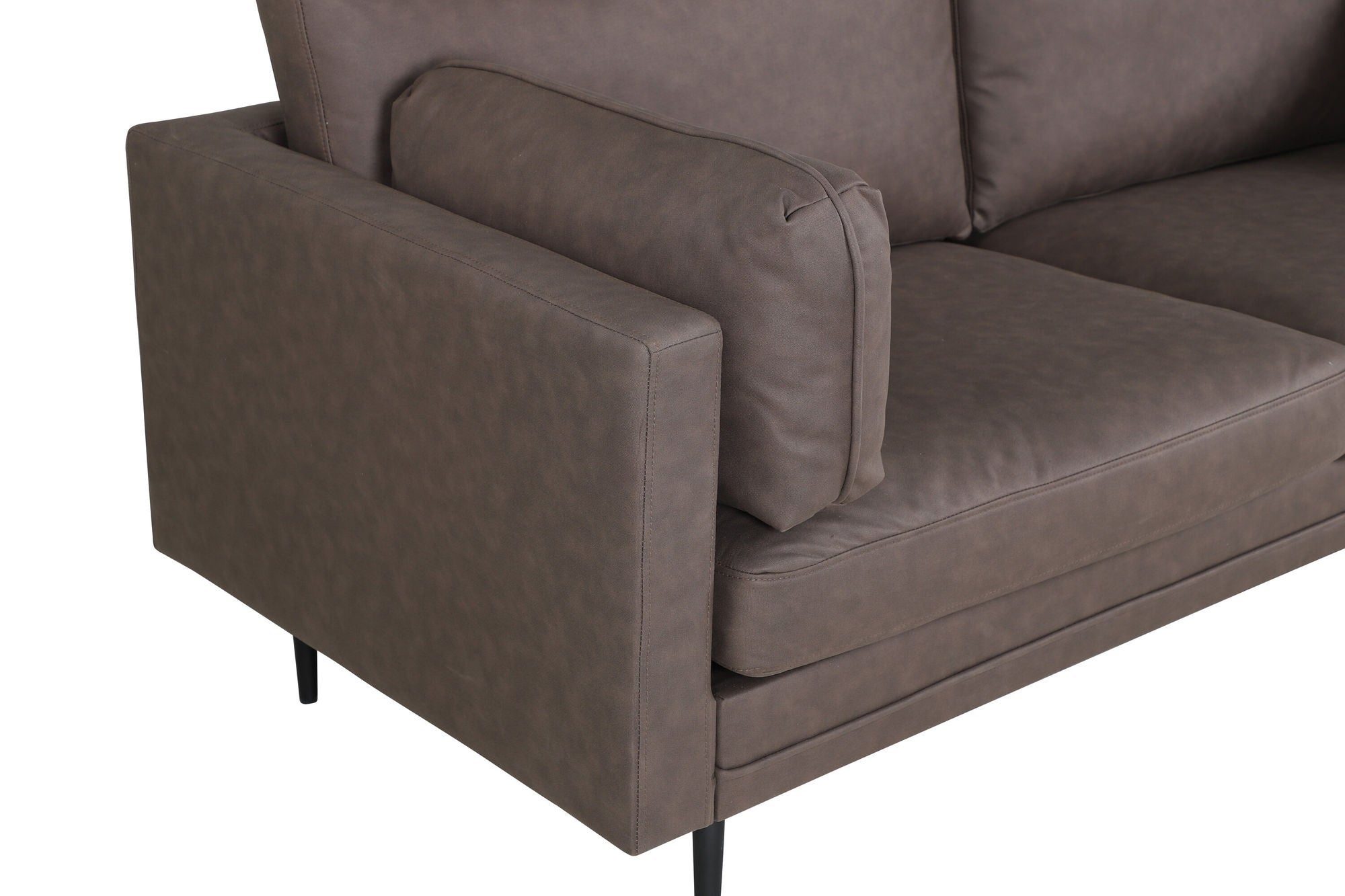 Venture Home Boom Sofa - Black / Brown Microfibre