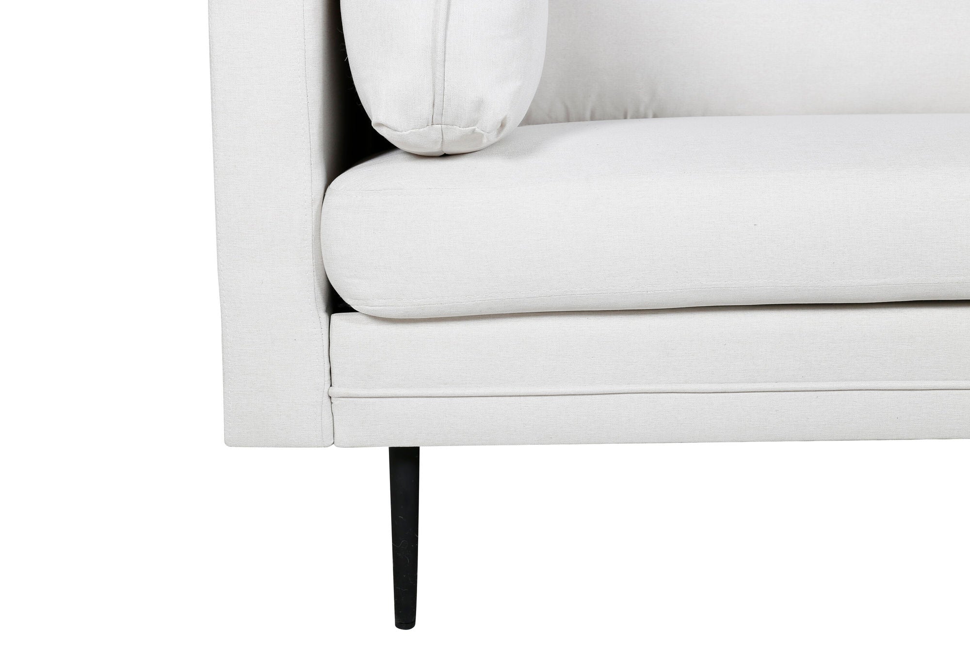 Venture Home Boom Sofa - Black / Light Beige Fabric