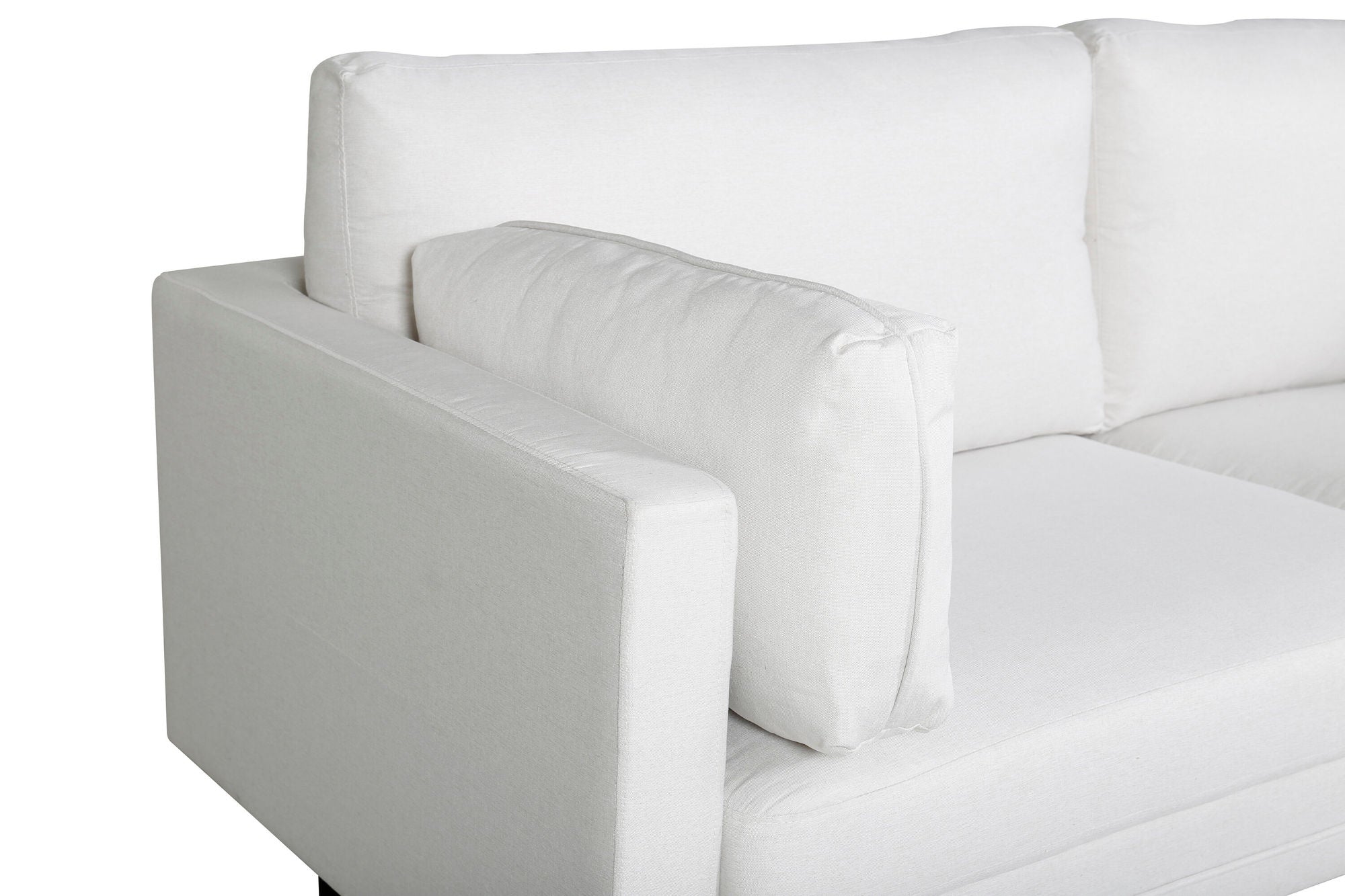 Venture Home Boom Sofa - Black / Light Beige Fabric