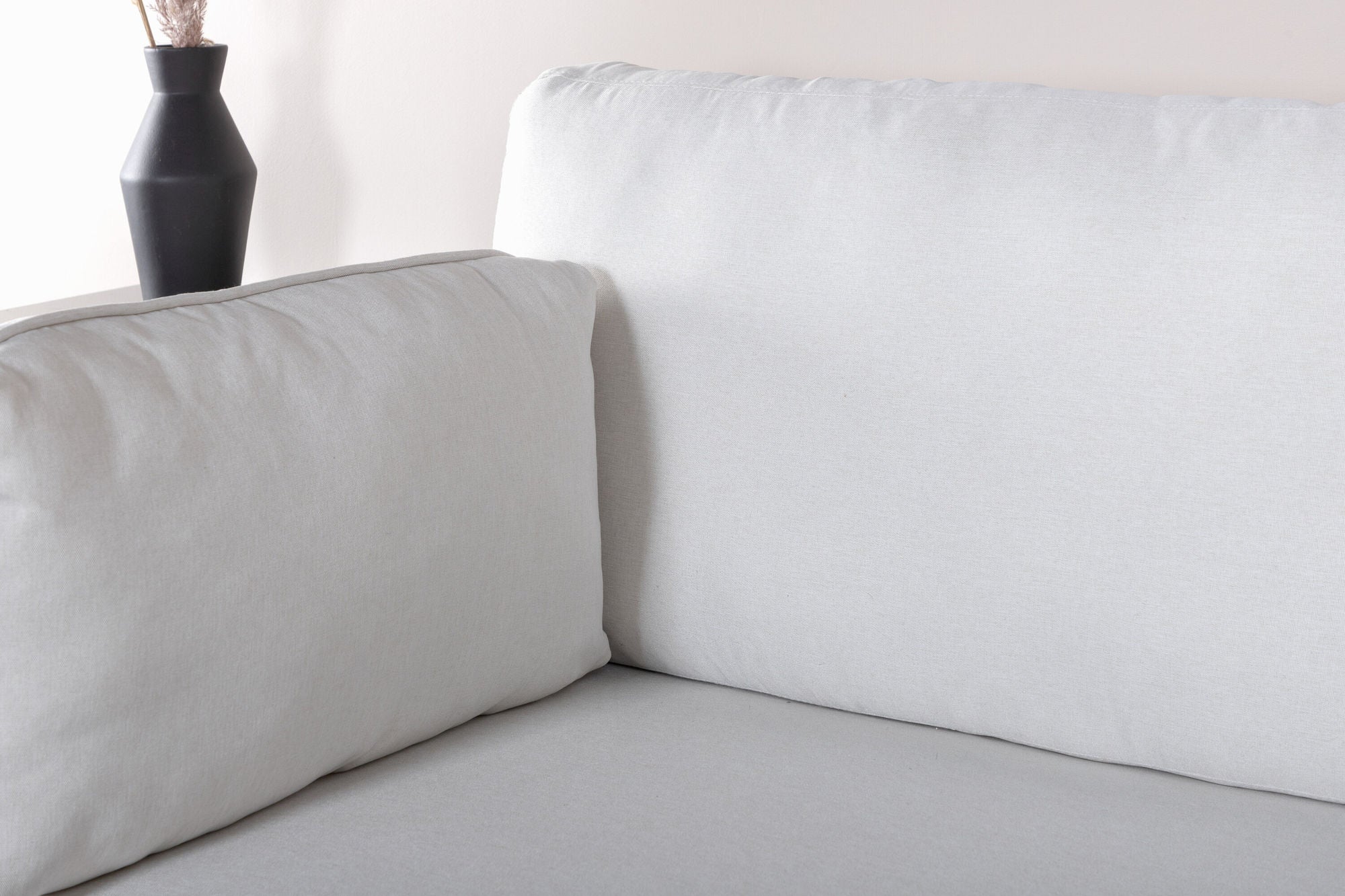 Venture Home Boom Sofa - Black / Light Beige Fabric
