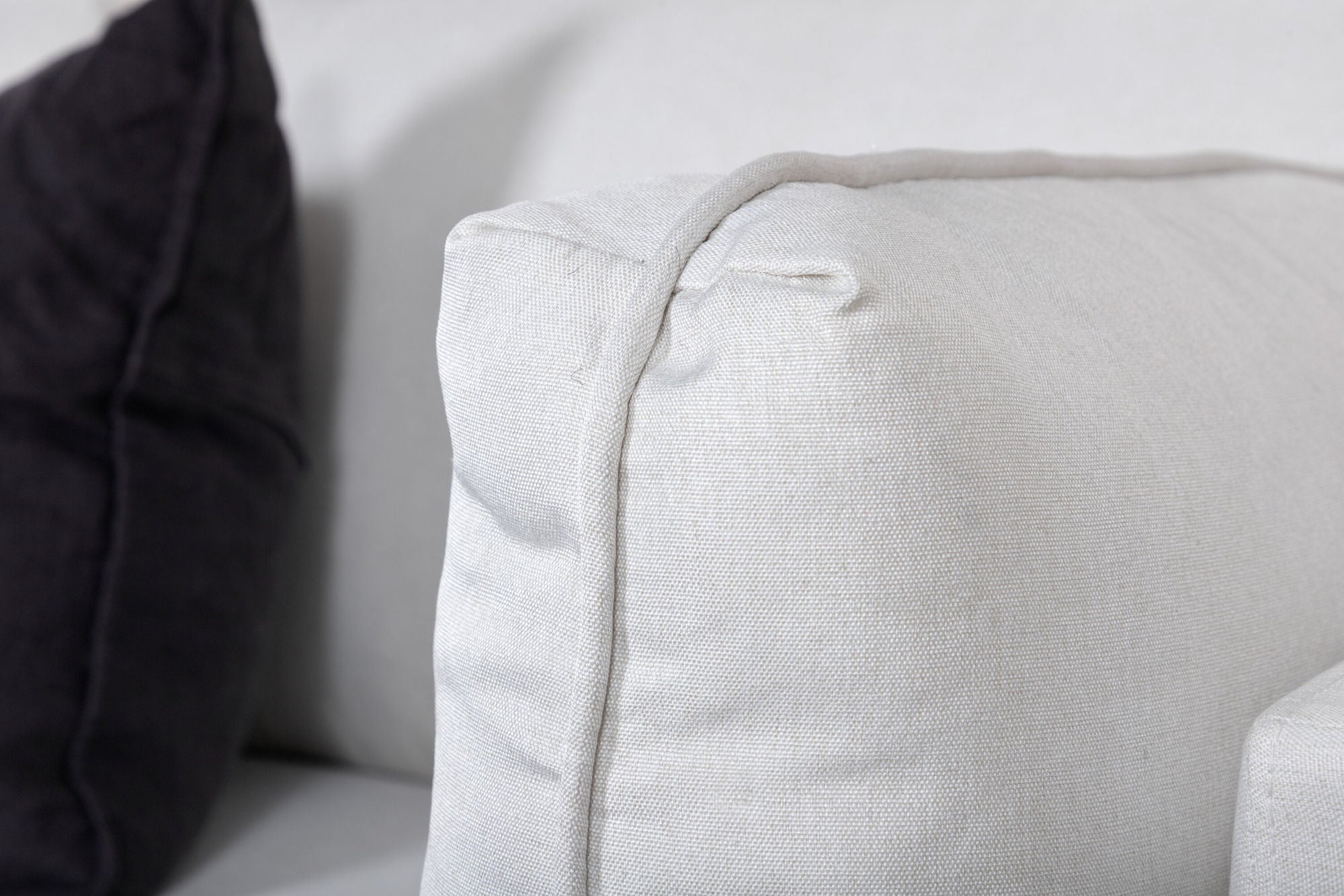Venture Home Boom Sofa - Black / Light Beige Fabric