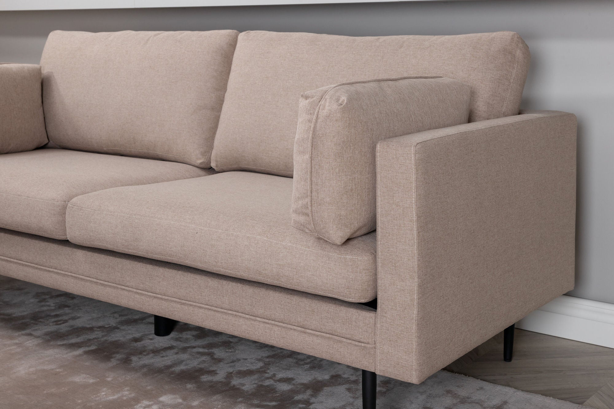 Venture Home Boom Sofa - Black / Brown Fabric