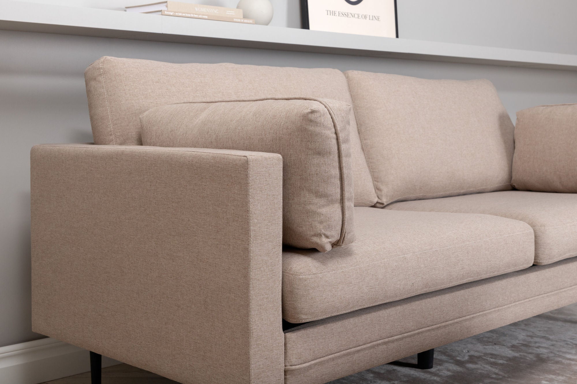 Venture Home Boom Sofa - Black / Brown Fabric