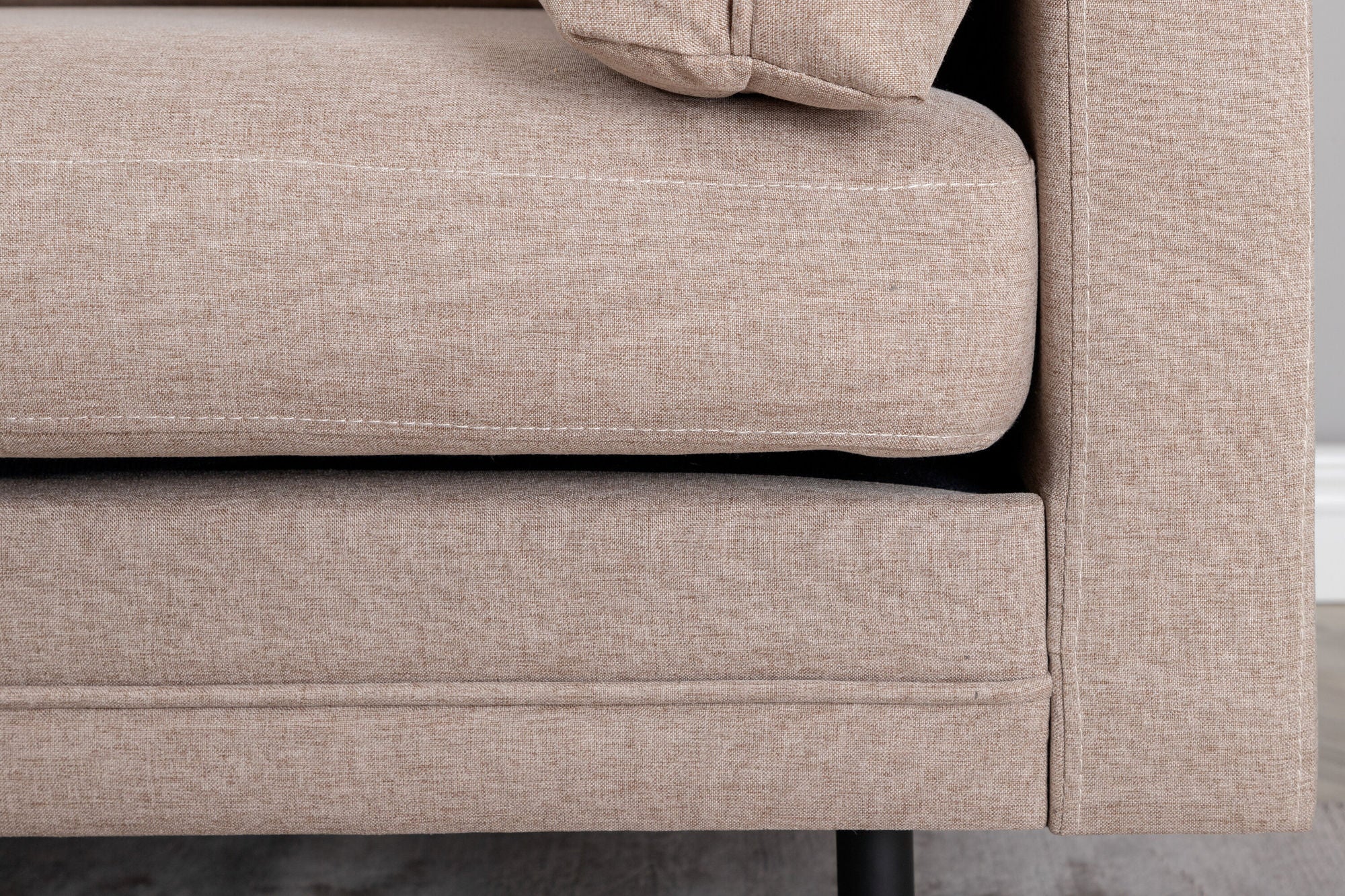 Venture Home Boom Sofa - Black / Brown Fabric