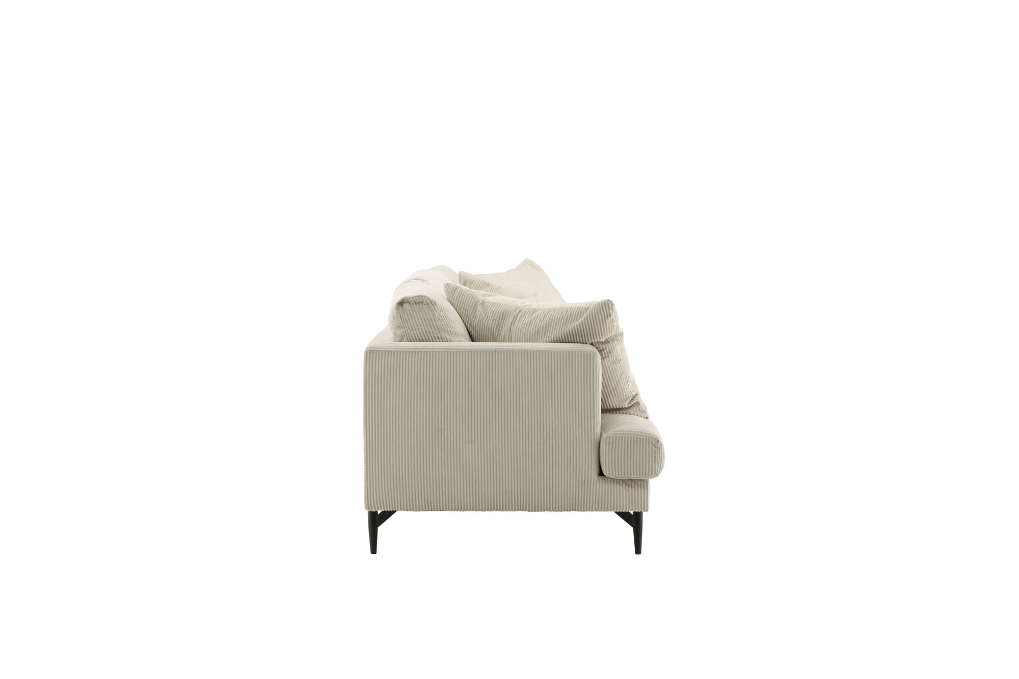 Venture Home Sofia Sofa - Black / Beige Corduroy