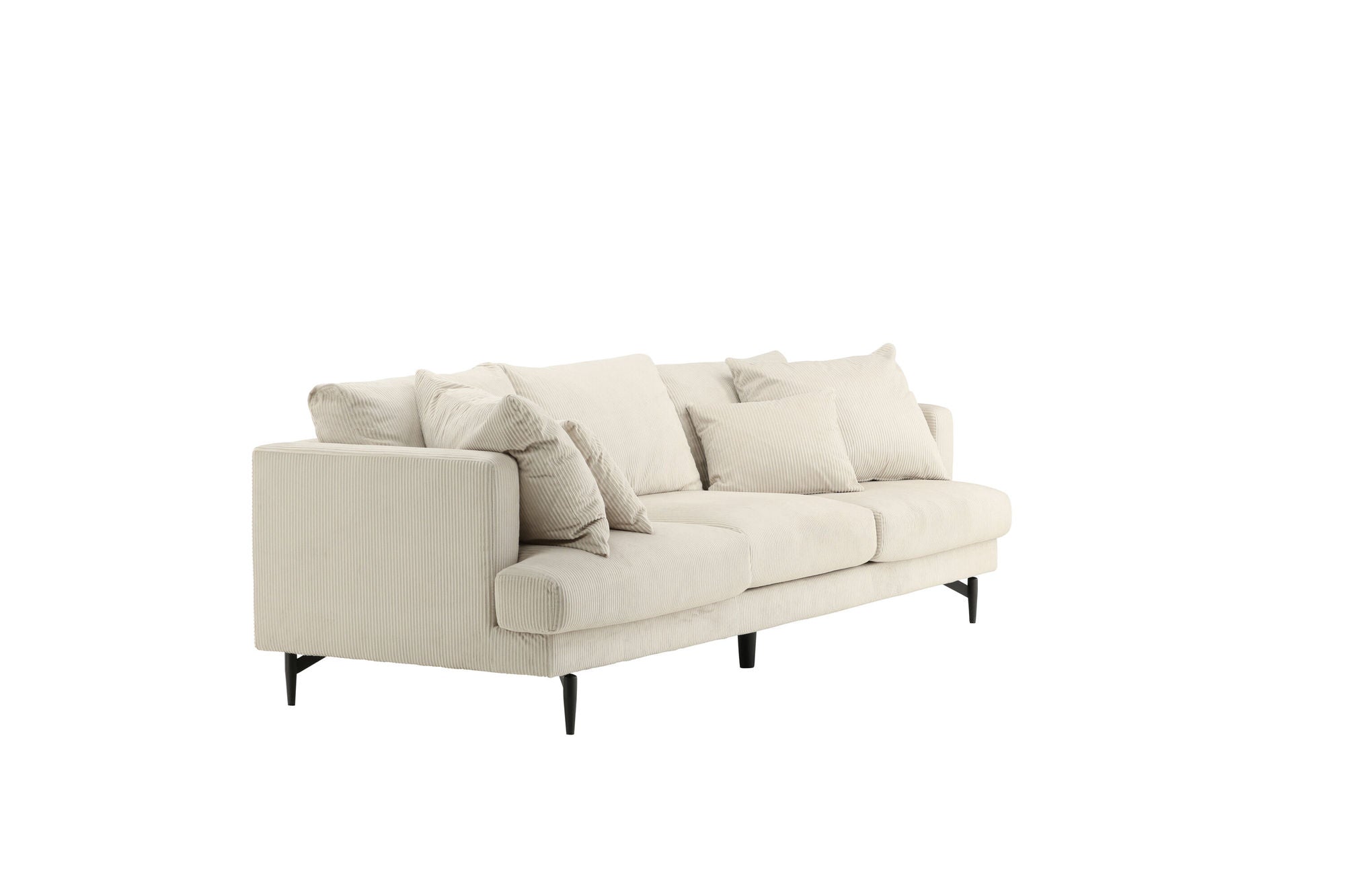 Venture Home Sofia Sofa - Black / Beige Corduroy