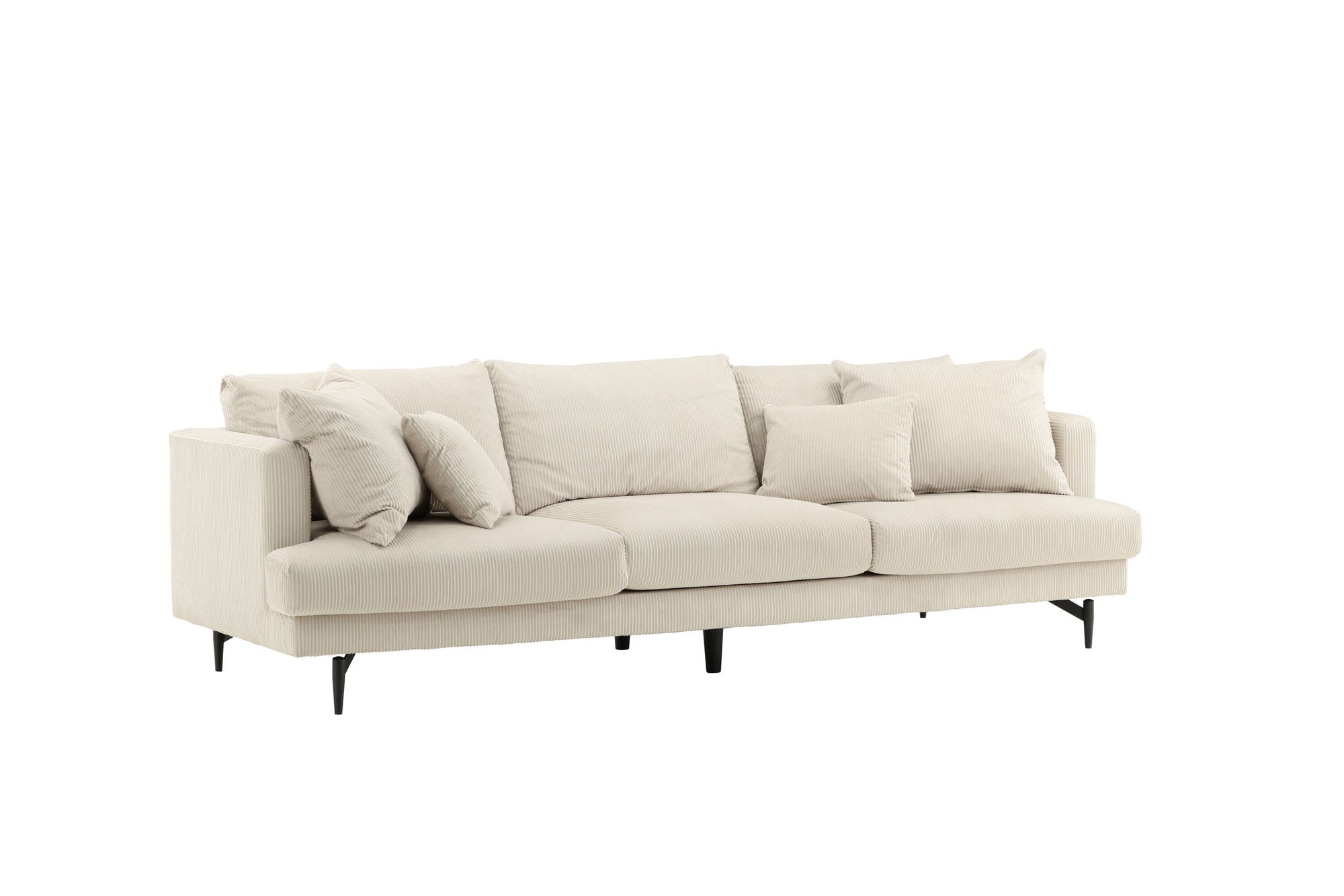 Venture Home Sofia Sofa - Black / Beige Corduroy