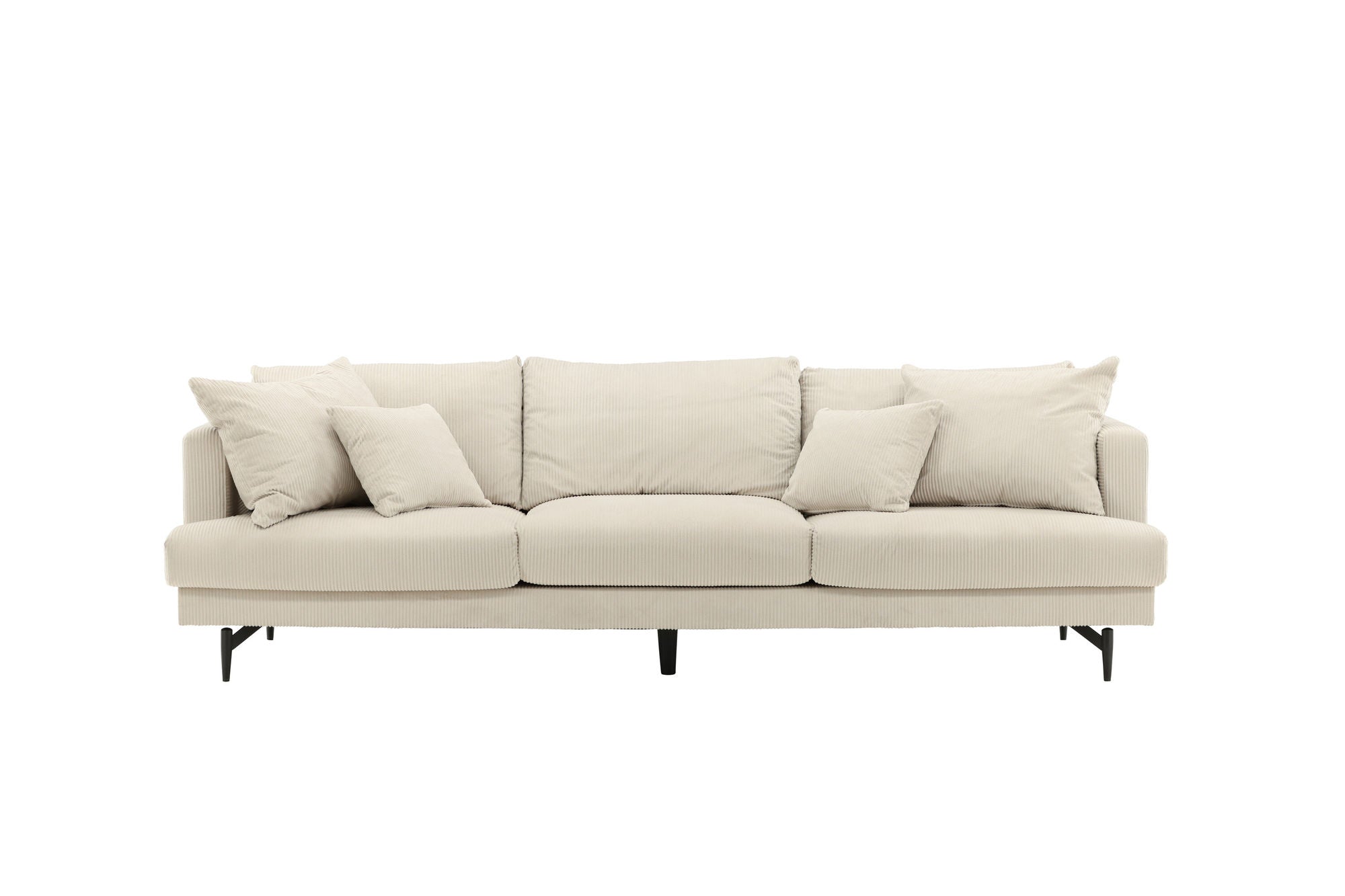 Venture Home Sofia Sofa - Black / Beige Corduroy