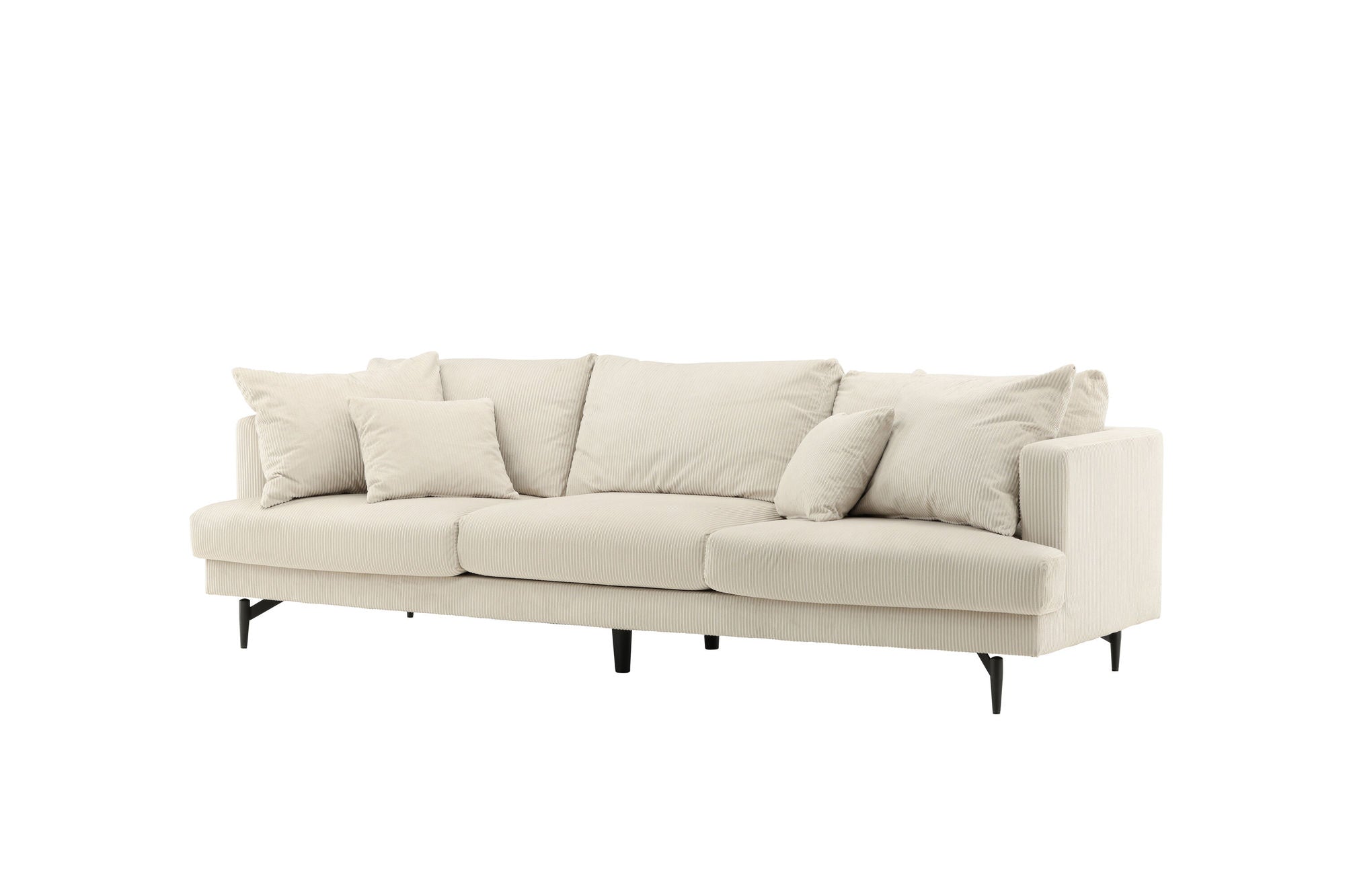 Venture Home Sofia Sofa - Black / Beige Corduroy