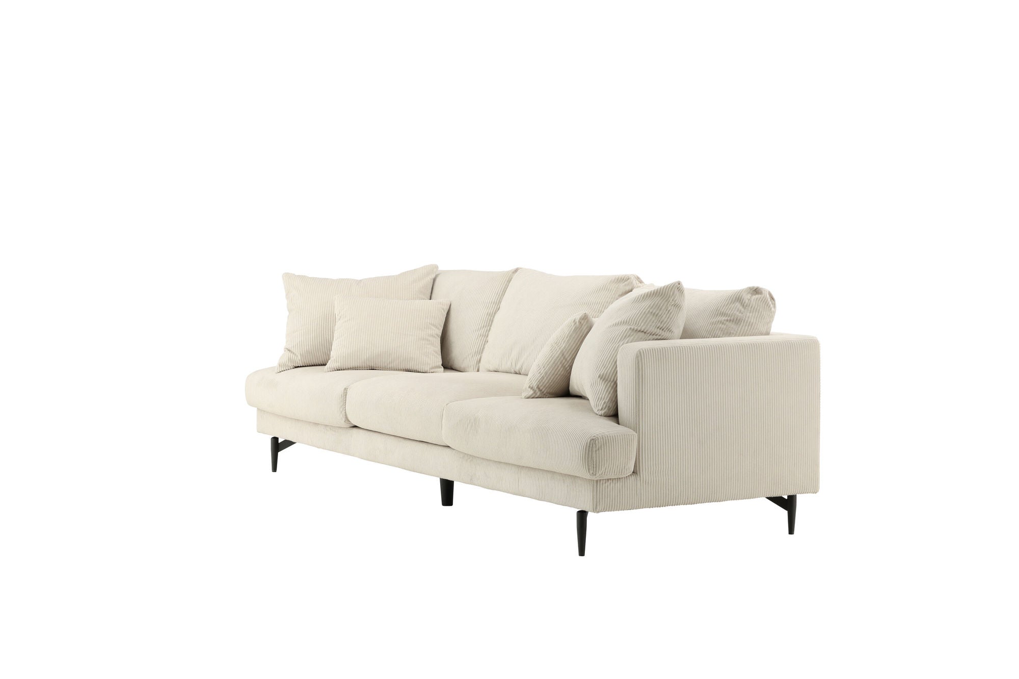 Venture Home Sofia Sofa - Black / Beige Corduroy