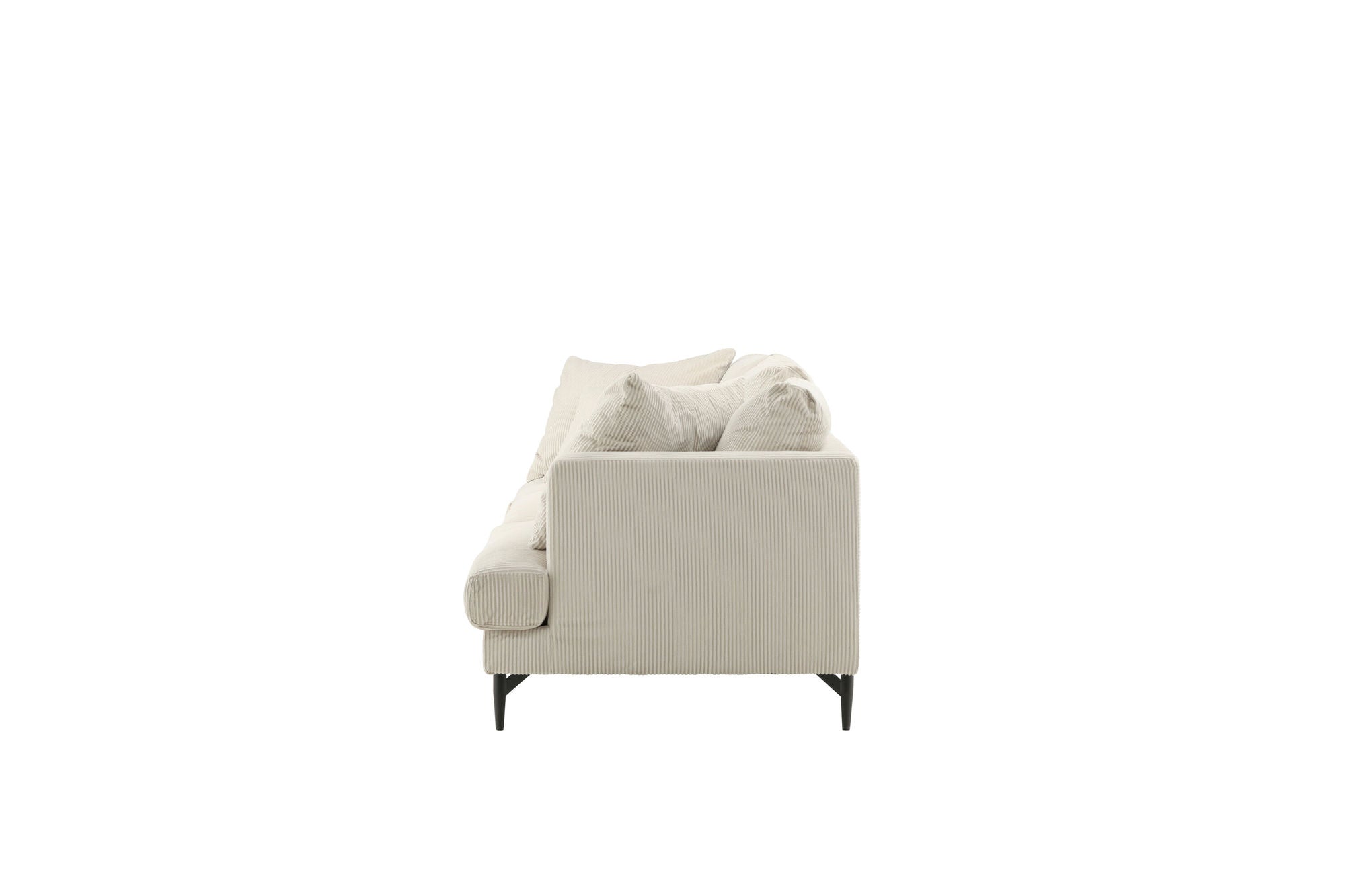 Venture Home Sofia Sofa - Black / Beige Corduroy
