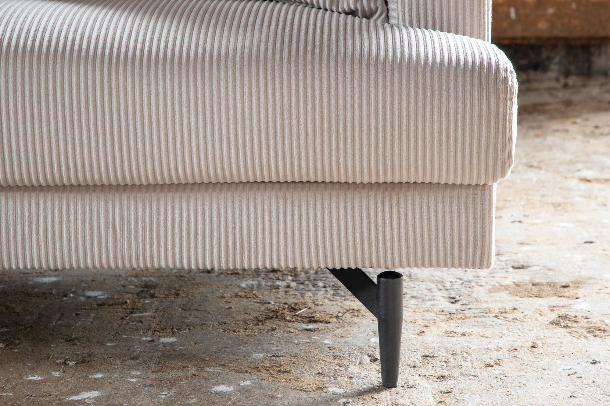 Venture Home Sofia Sofa - Black / Beige Corduroy