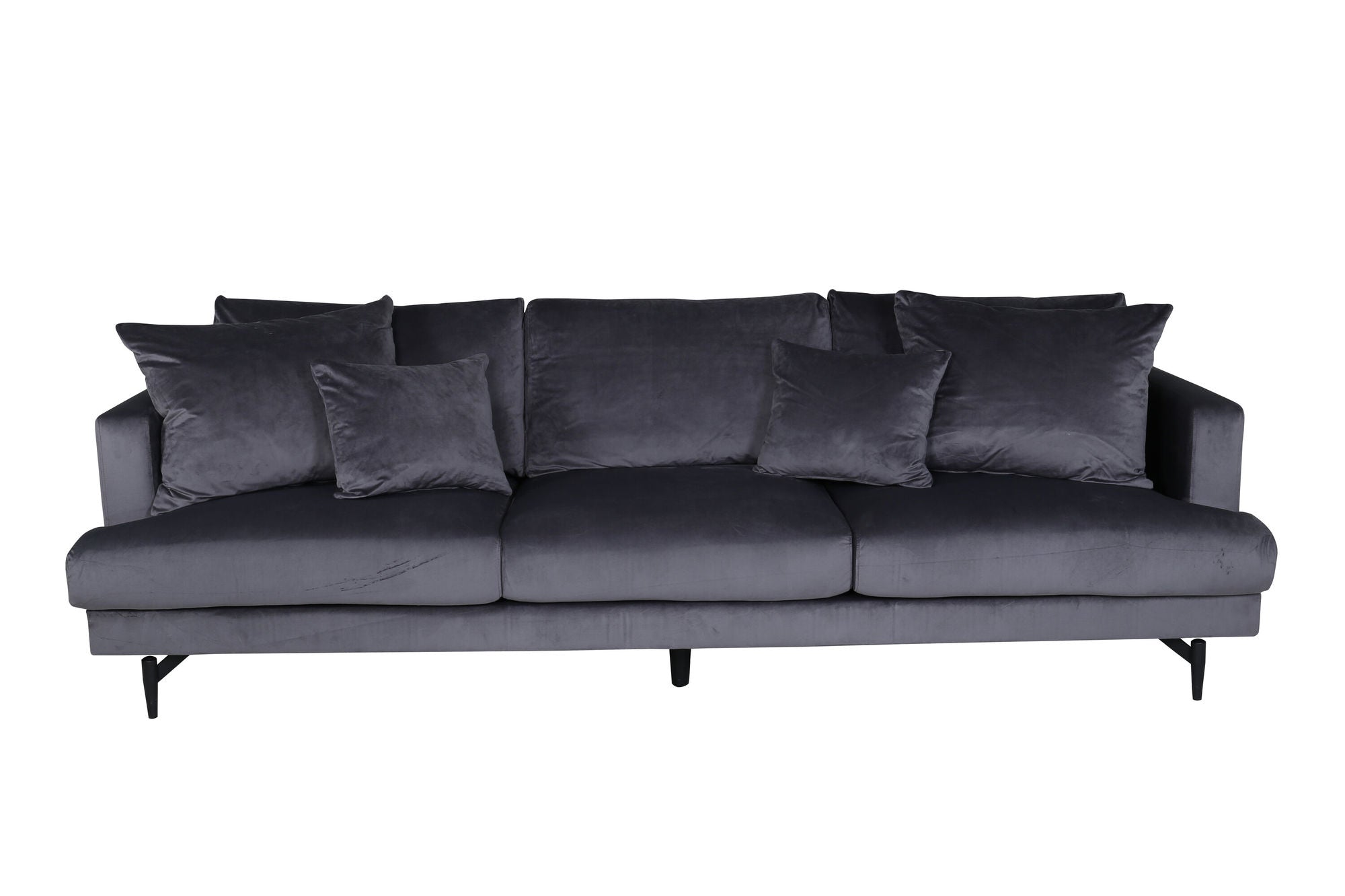Venture Home Sofia Sofa - Black / Dark Grey Velvet