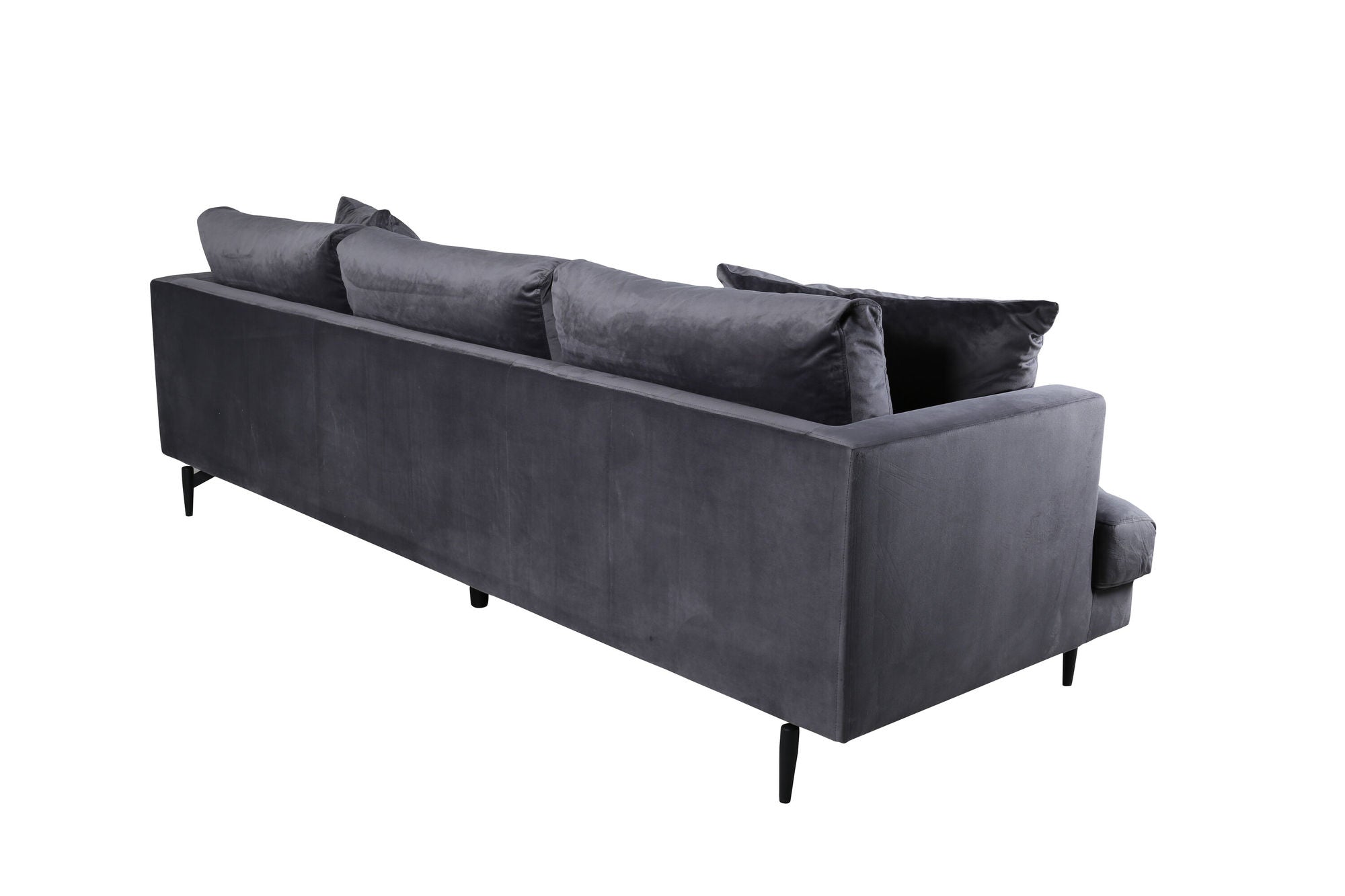 Venture Home Sofia Sofa - Black / Dark Grey Velvet