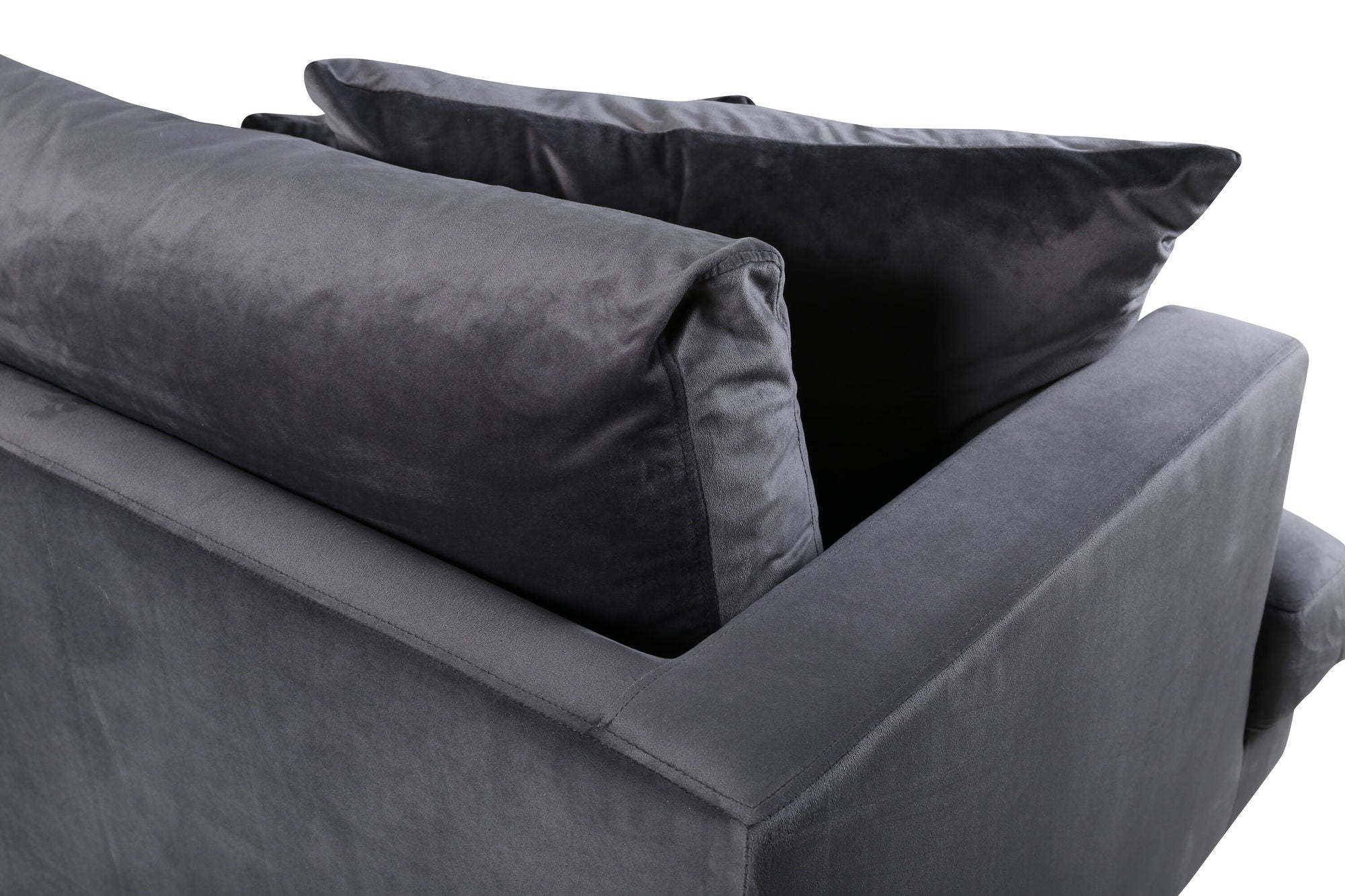 Venture Home Sofia Sofa - Black / Dark Grey Velvet