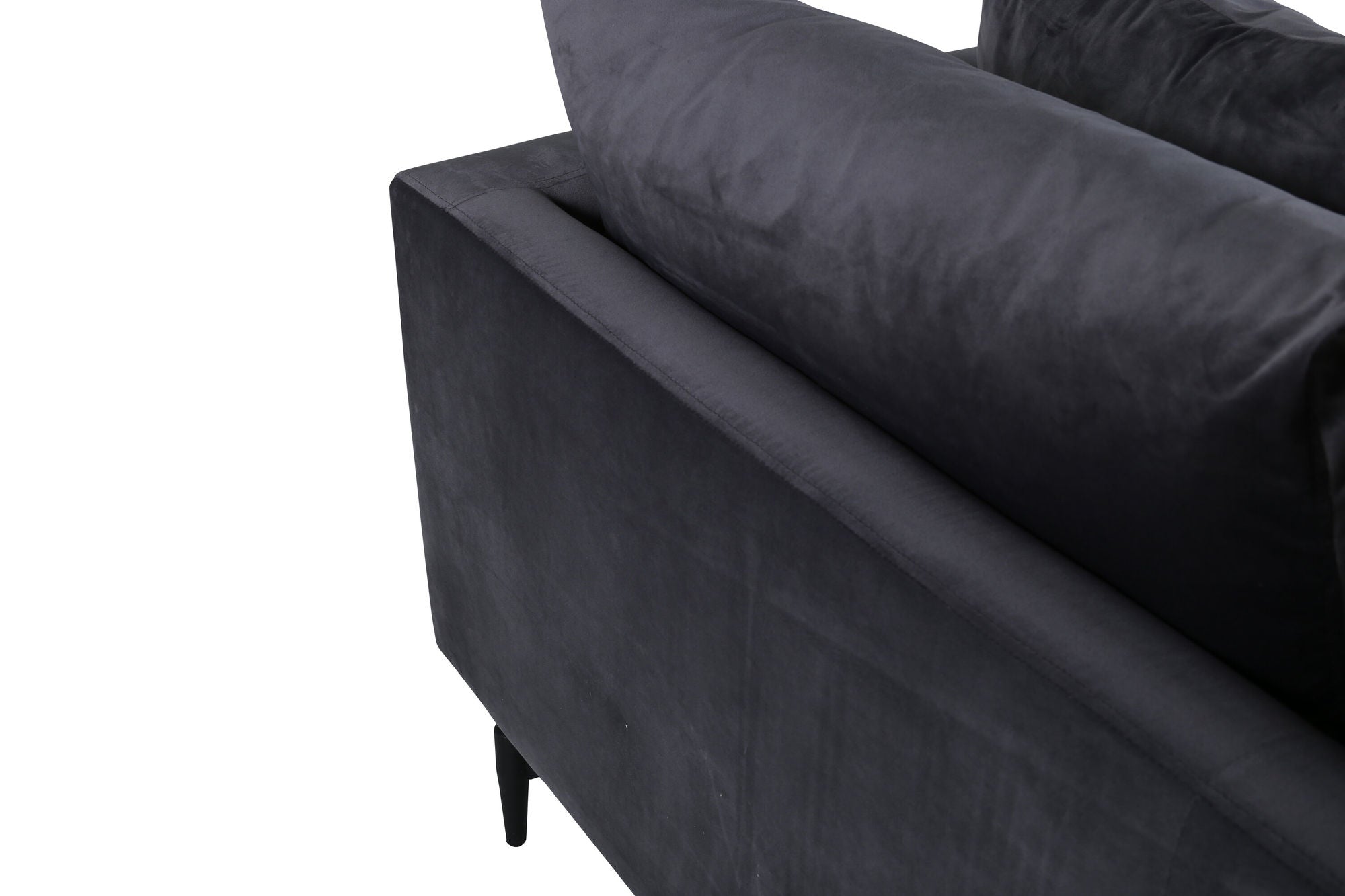 Venture Home Sofia Sofa - Black / Dark Grey Velvet