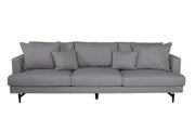 Venture Home Sofia Sofa - Black / Grey Fabric