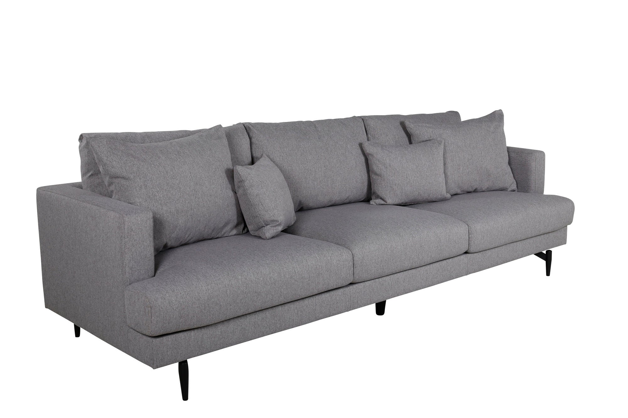 Venture Home Sofia Sofa - Black / Grey Fabric