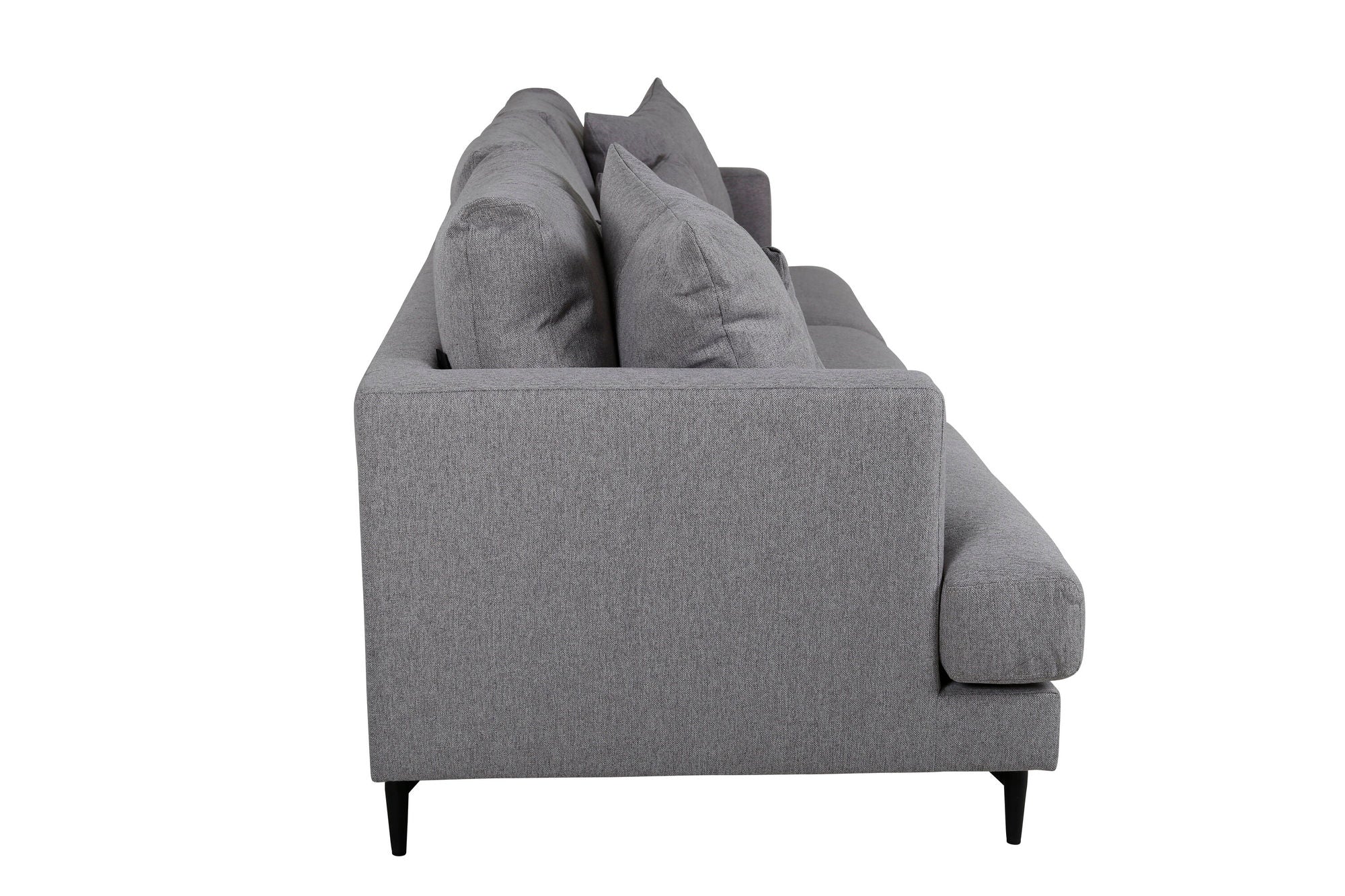 Venture Home Sofia Sofa - Black / Grey Fabric