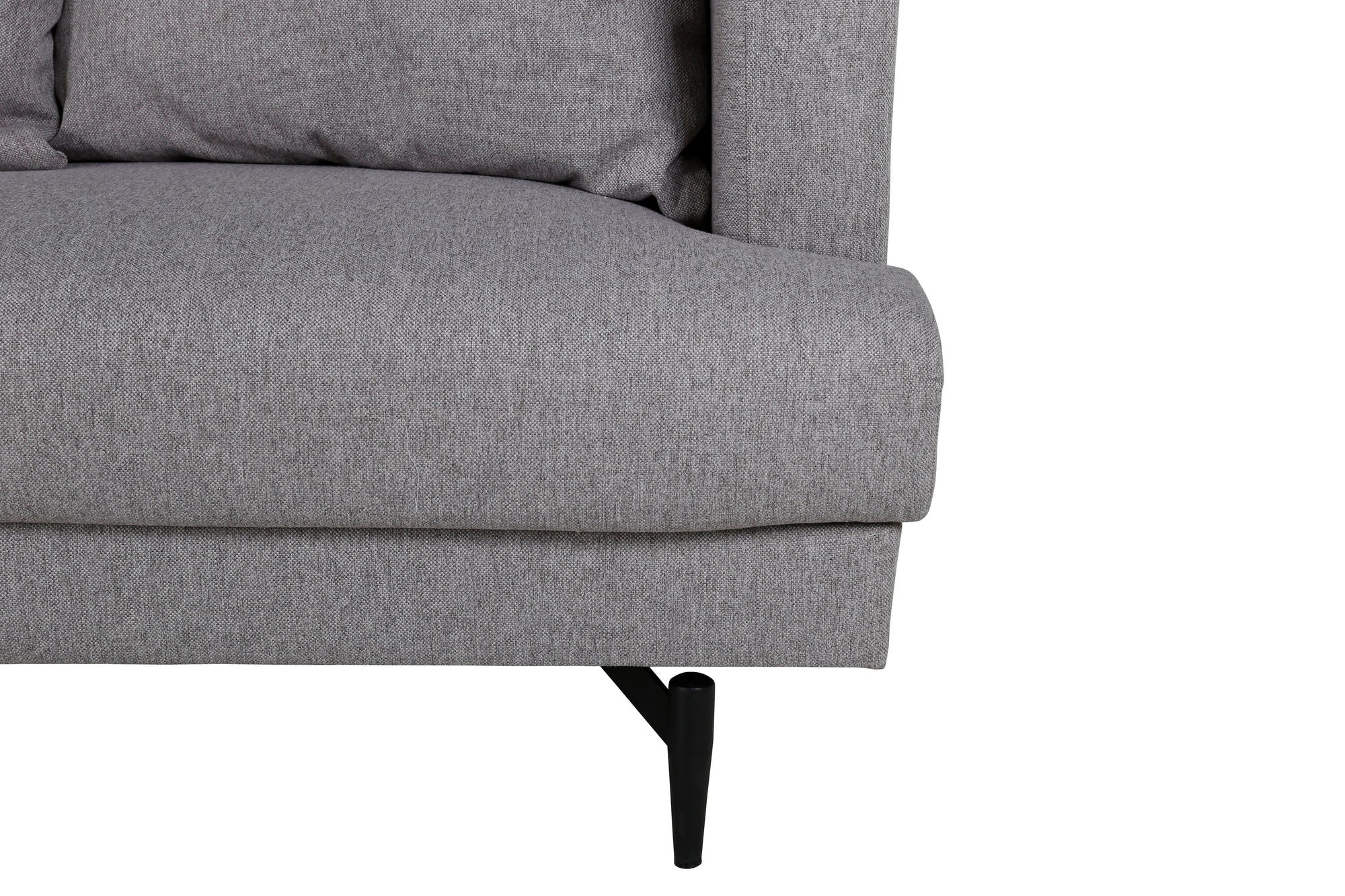 Venture Home Sofia Sofa - Black / Grey Fabric