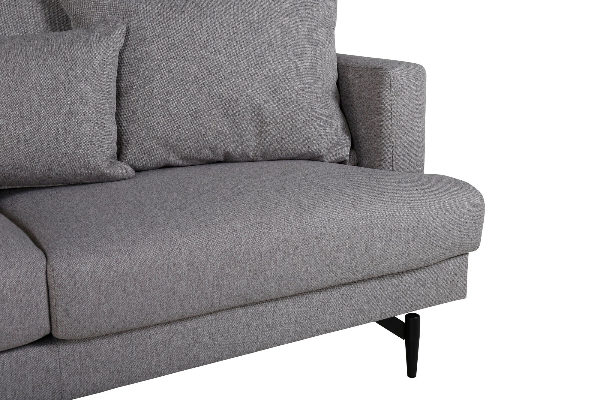 Venture Home Sofia Sofa - Black / Grey Fabric