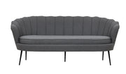 Venture Home Calais Sofa 3-seater -Grey Fabric - Black Legs