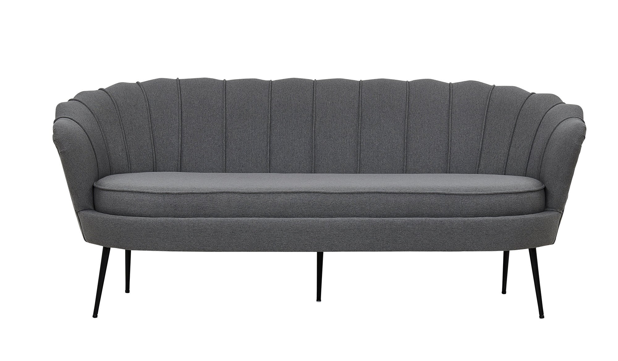 Venture Home Calais Sofa 3-seater -Grey Fabric - Black Legs