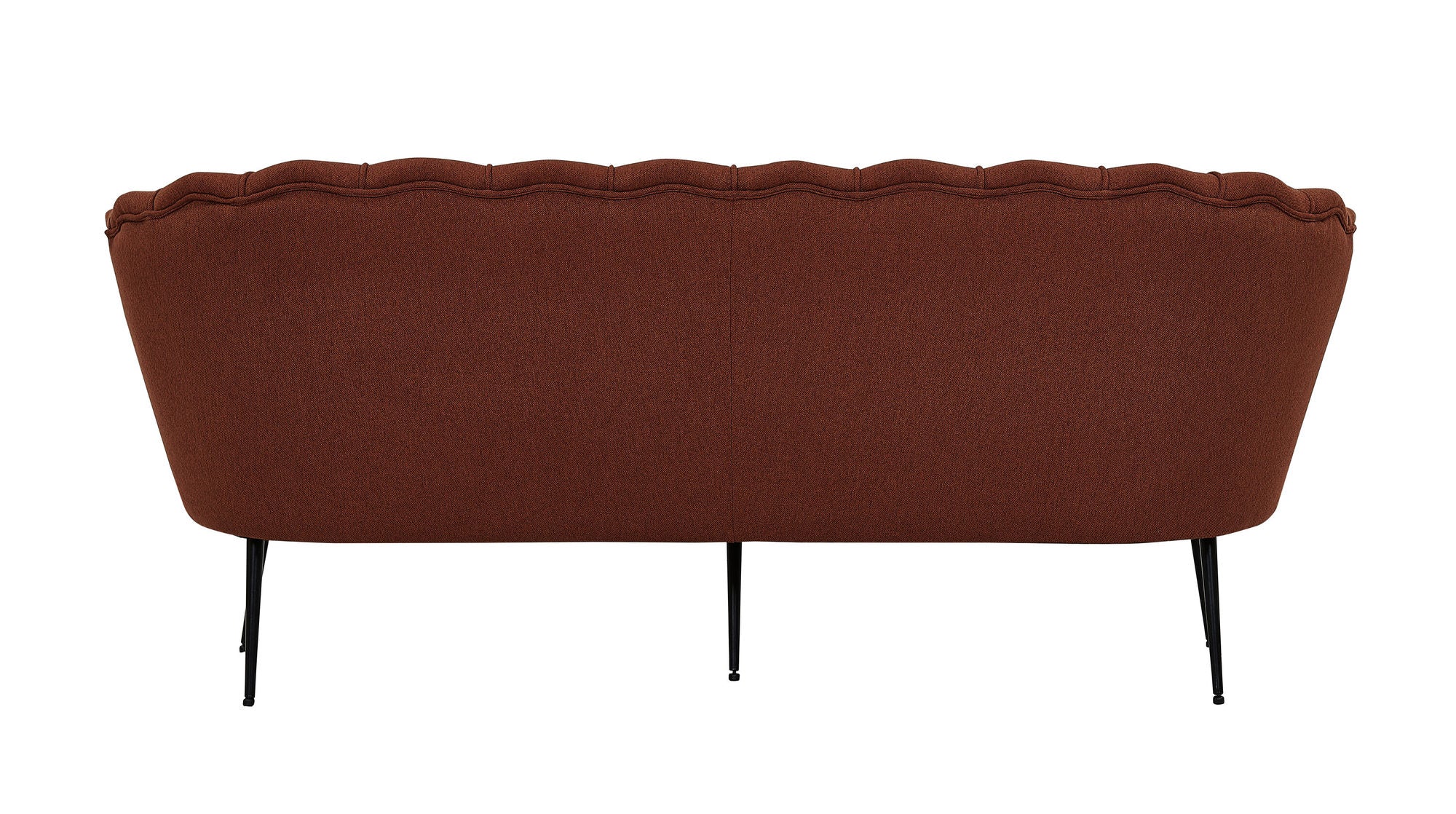 Venture Home Calais Sofa 3-seater - Rusty Red Fabric - Black Legs