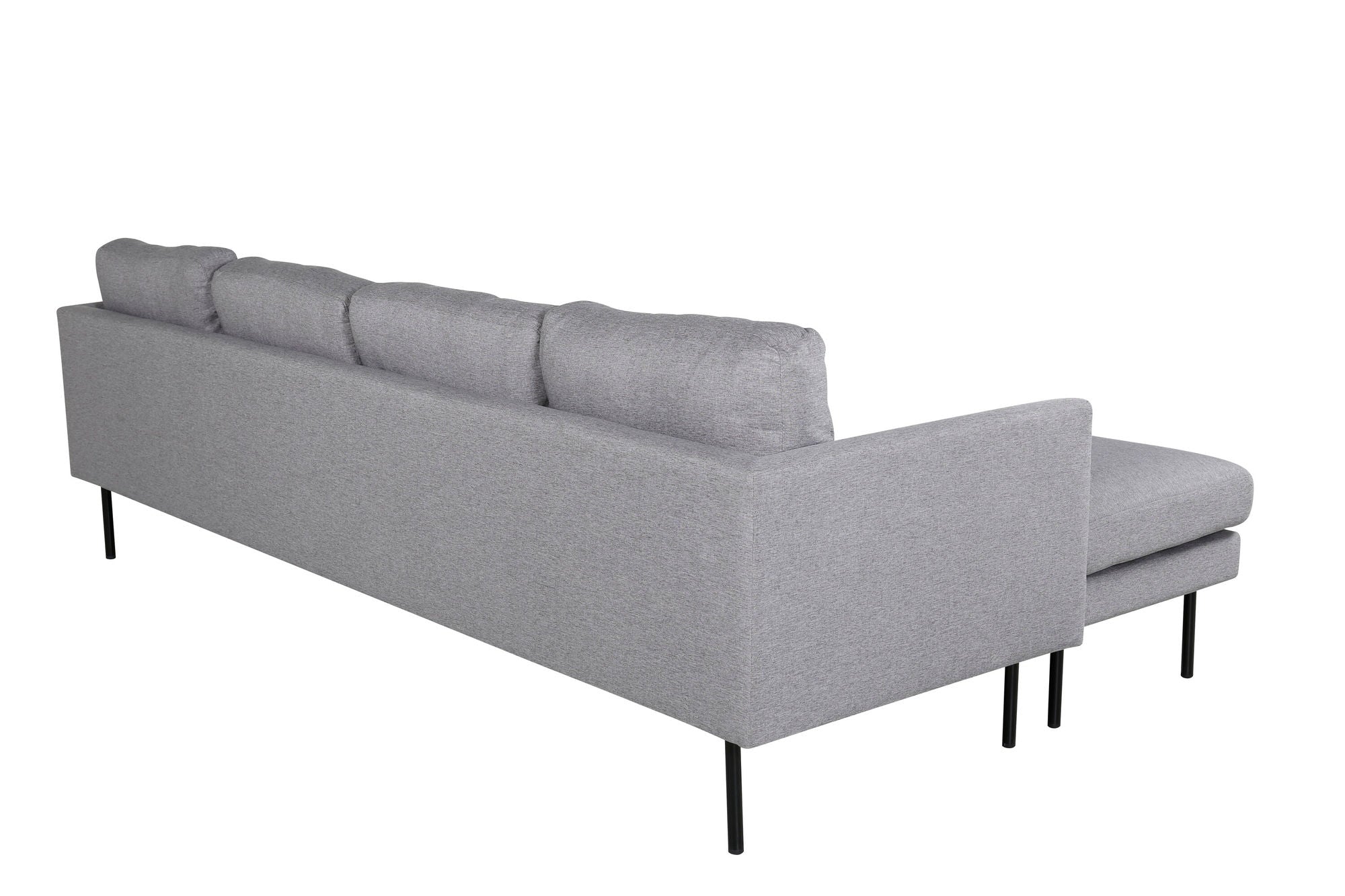 Venture Home Zoom U-Sofa - Black / Steel Grey Fabric