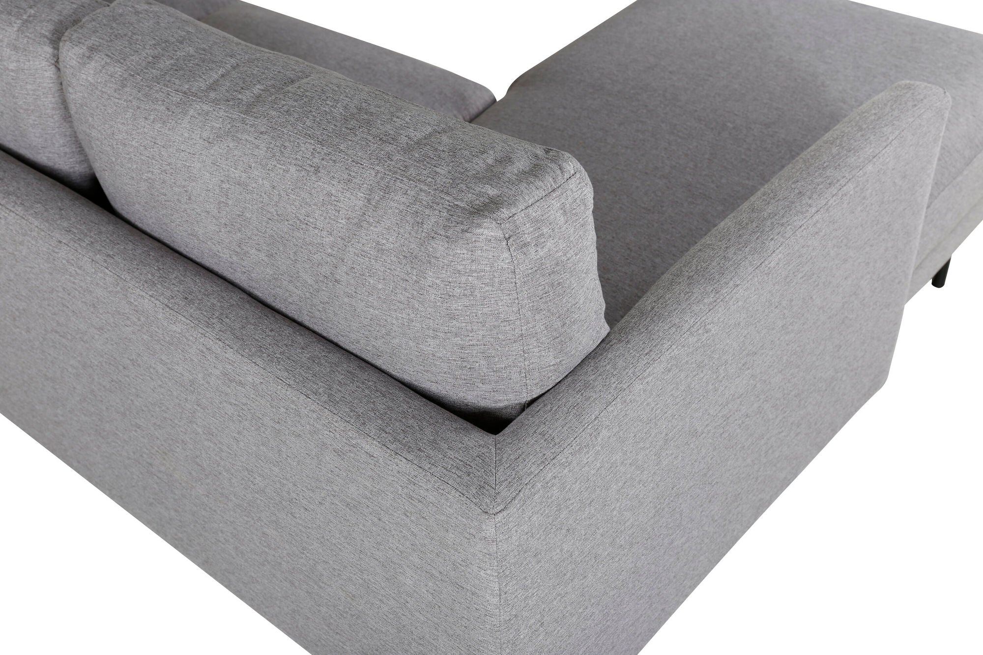 Venture Home Zoom U-Sofa - Black / Steel Grey Fabric