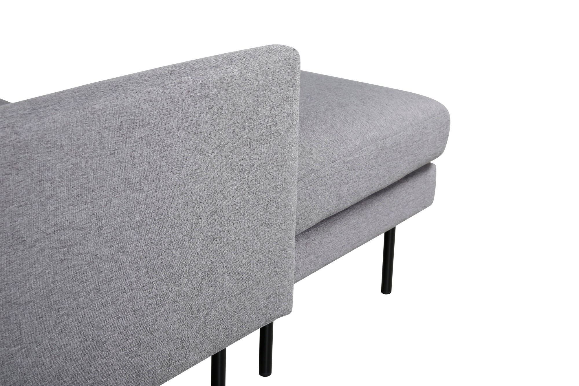 Venture Home Zoom U-Sofa - Black / Steel Grey Fabric