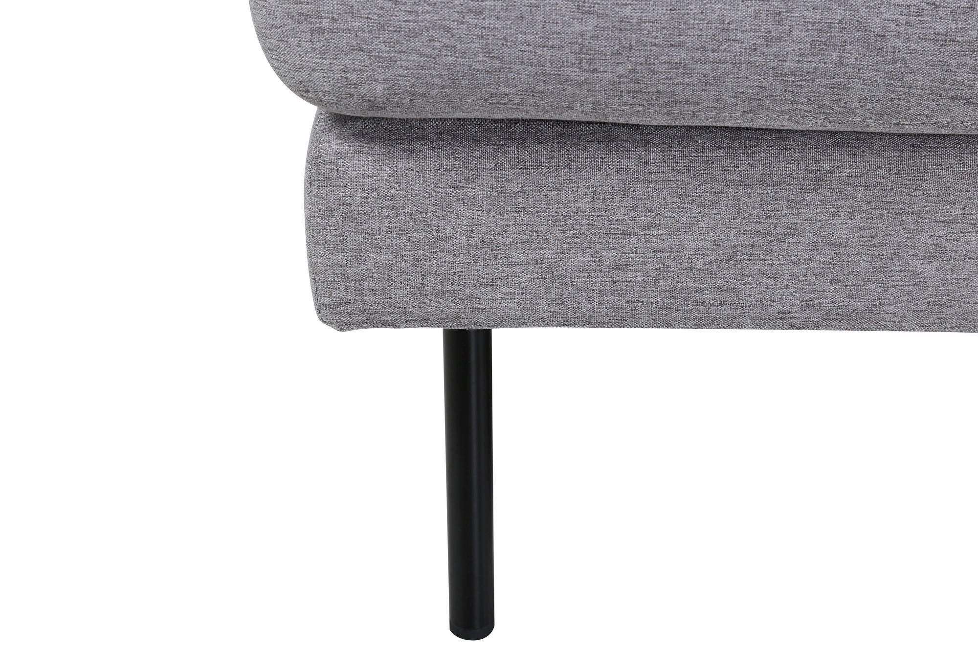 Venture Home Zoom U-Sofa - Black / Steel Grey Fabric