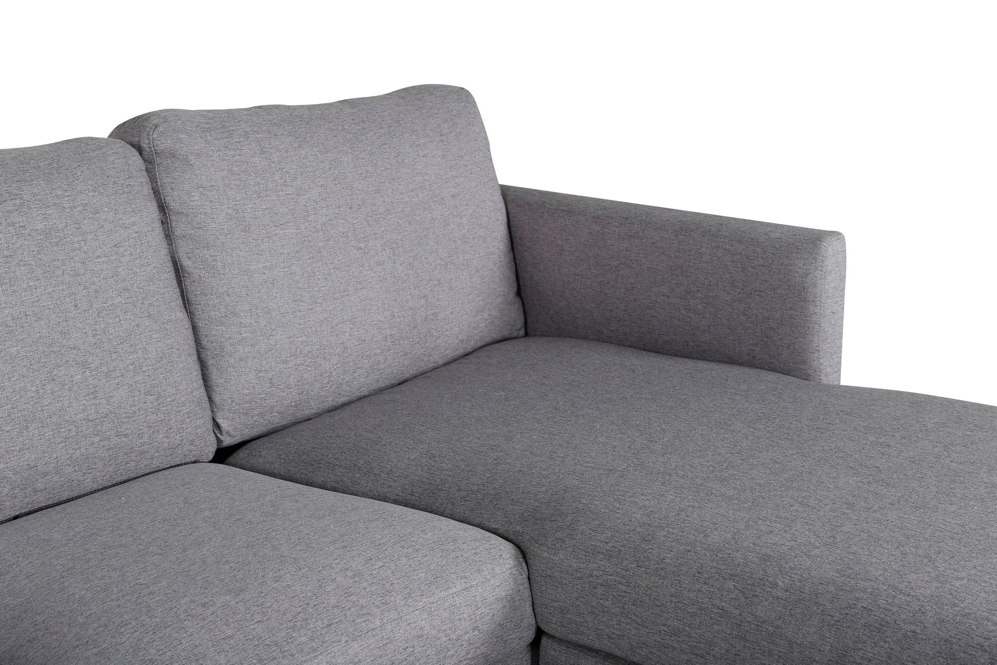 Venture Home Zoom U-Sofa - Black / Steel Grey Fabric