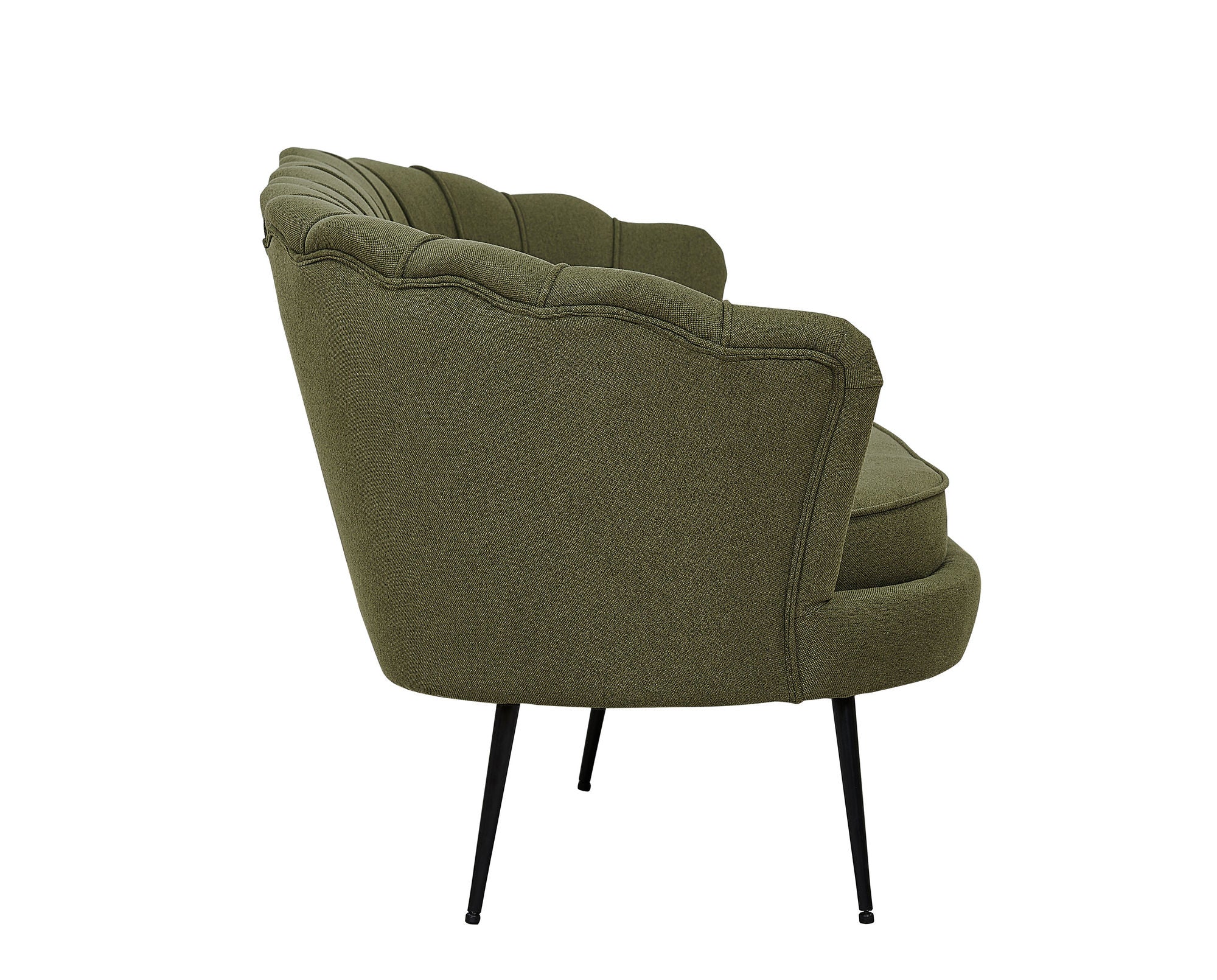 Venture Home Calais Sofa 3-seater - Dusty Green Fabric - Black Legs