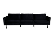 Venture Home Zoom 3-seat Sofa - Black / Black Velvet