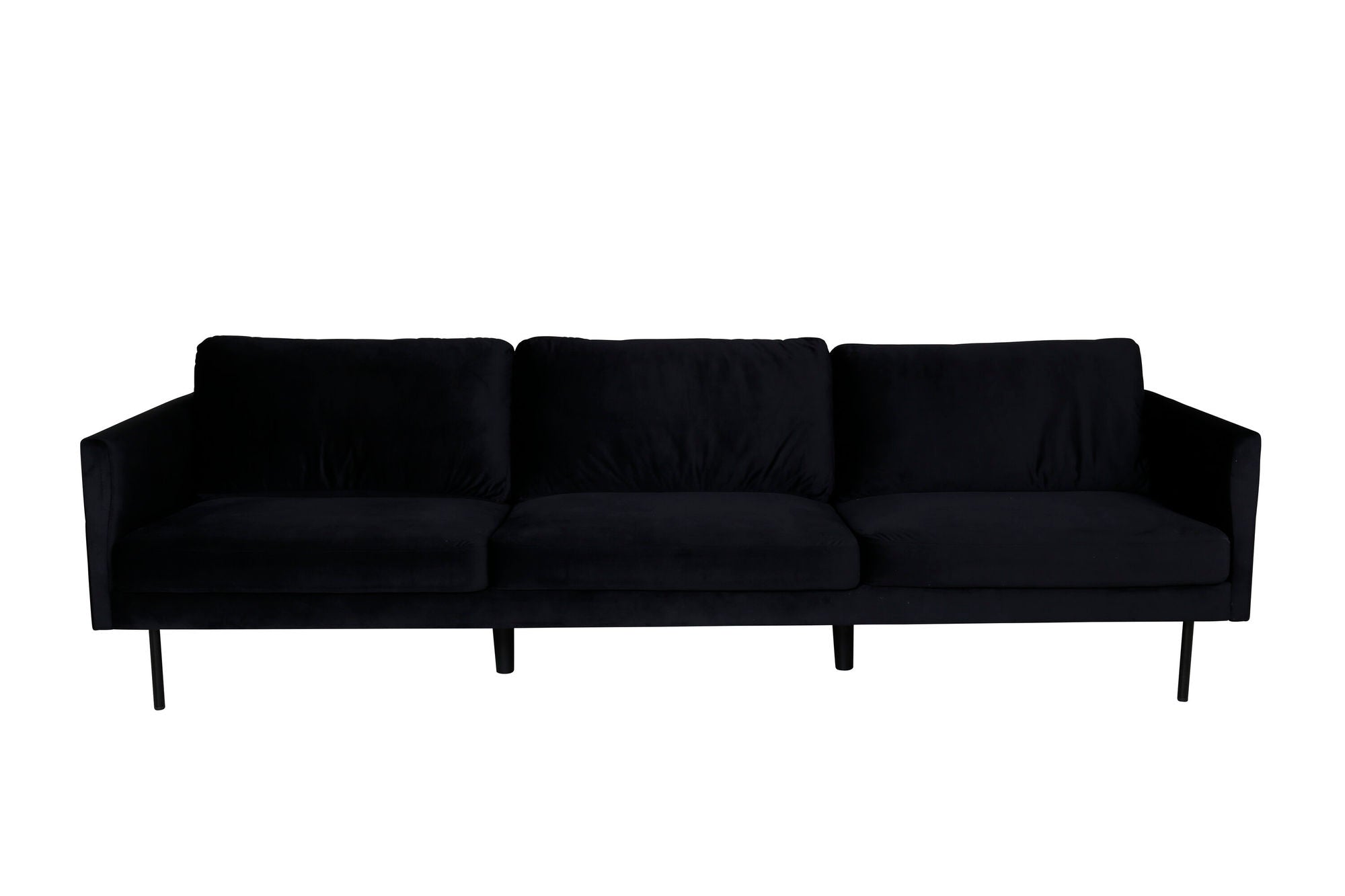 Venture Home Zoom 3-seat Sofa - Black / Black Velvet
