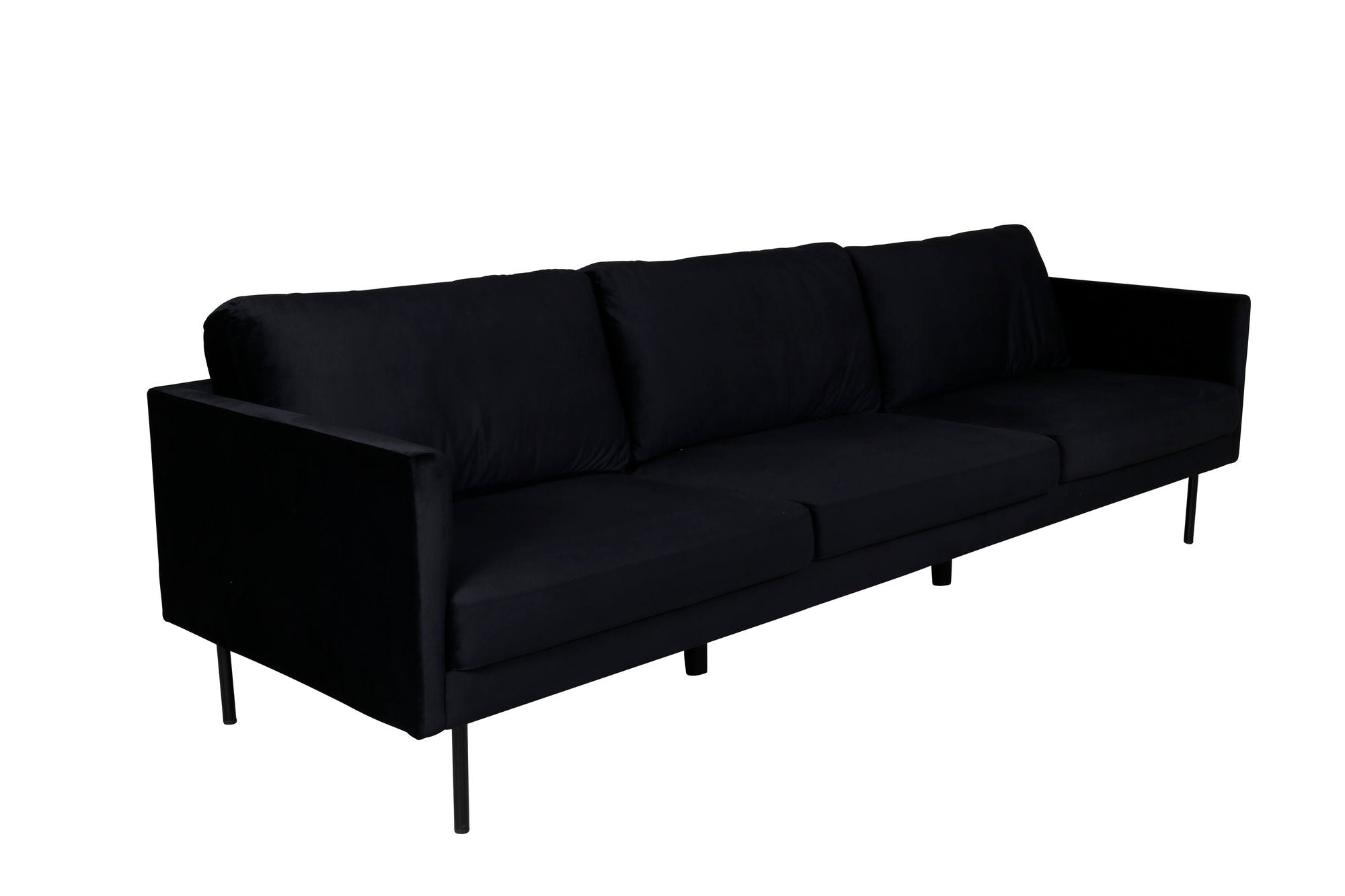 Venture Home Zoom 3-seat Sofa - Black / Black Velvet
