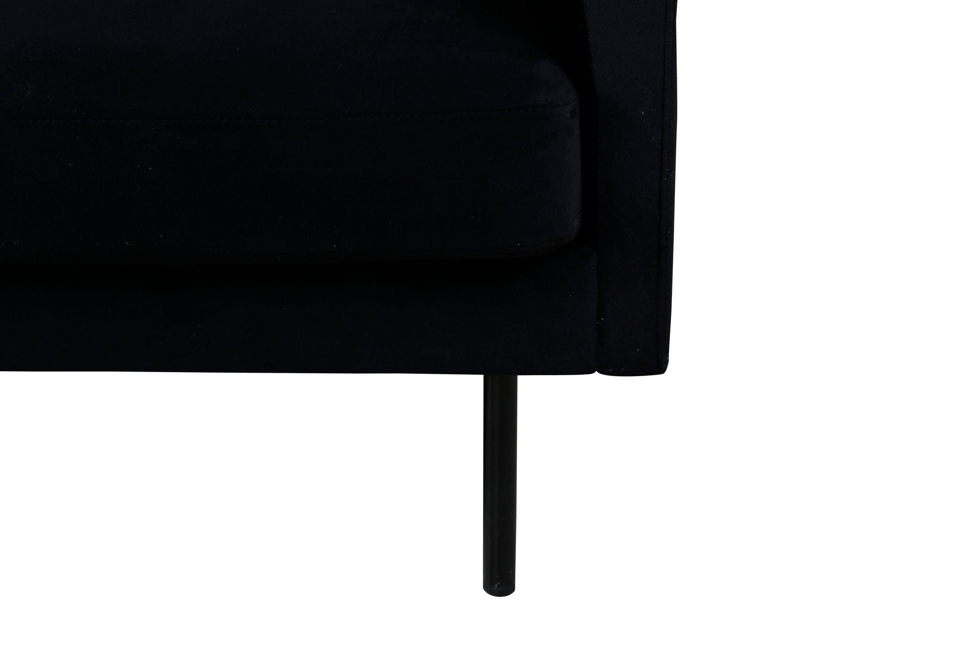 Venture Home Zoom 3-seat Sofa - Black / Black Velvet
