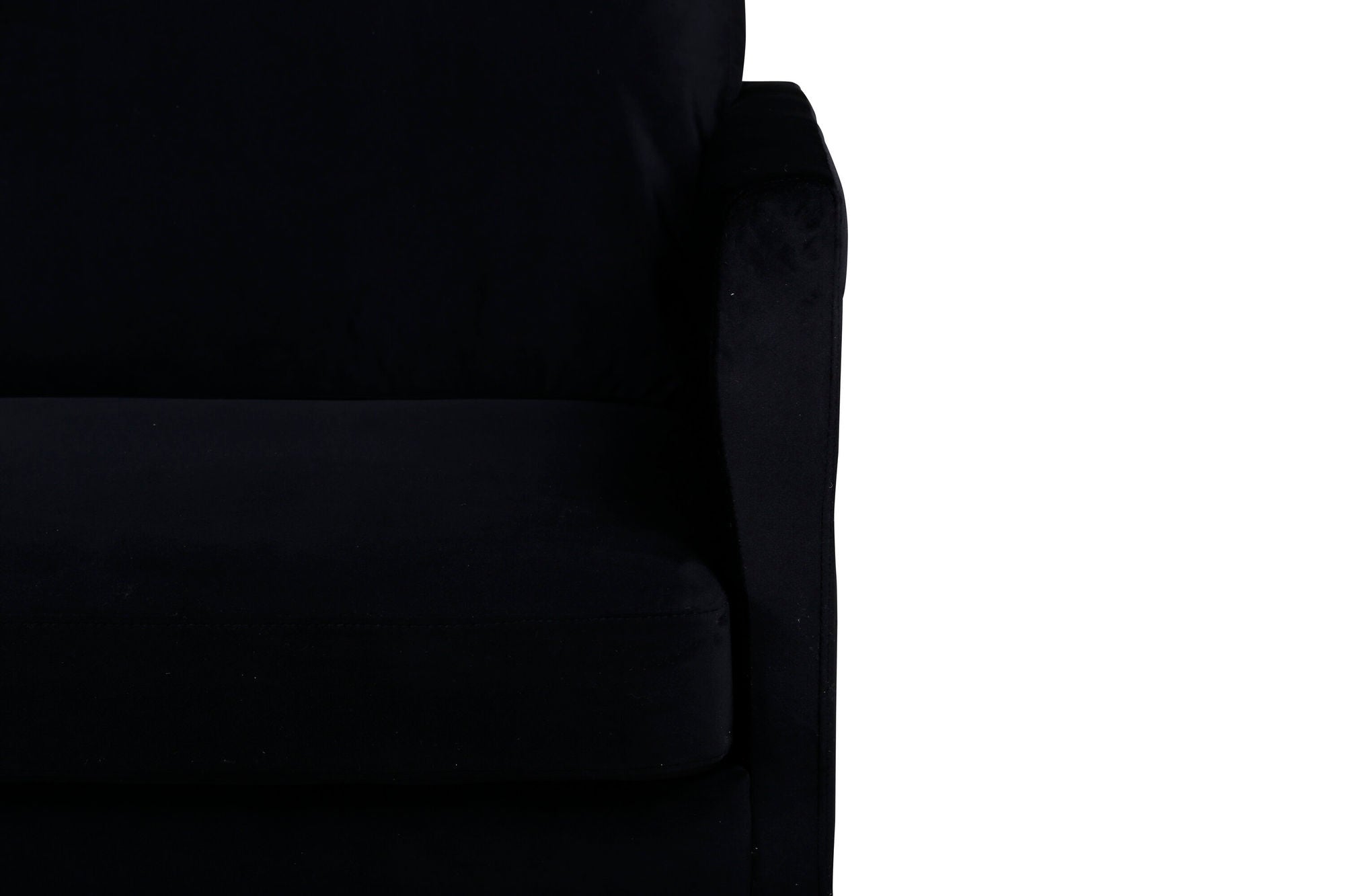 Venture Home Zoom 3-seat Sofa - Black / Black Velvet