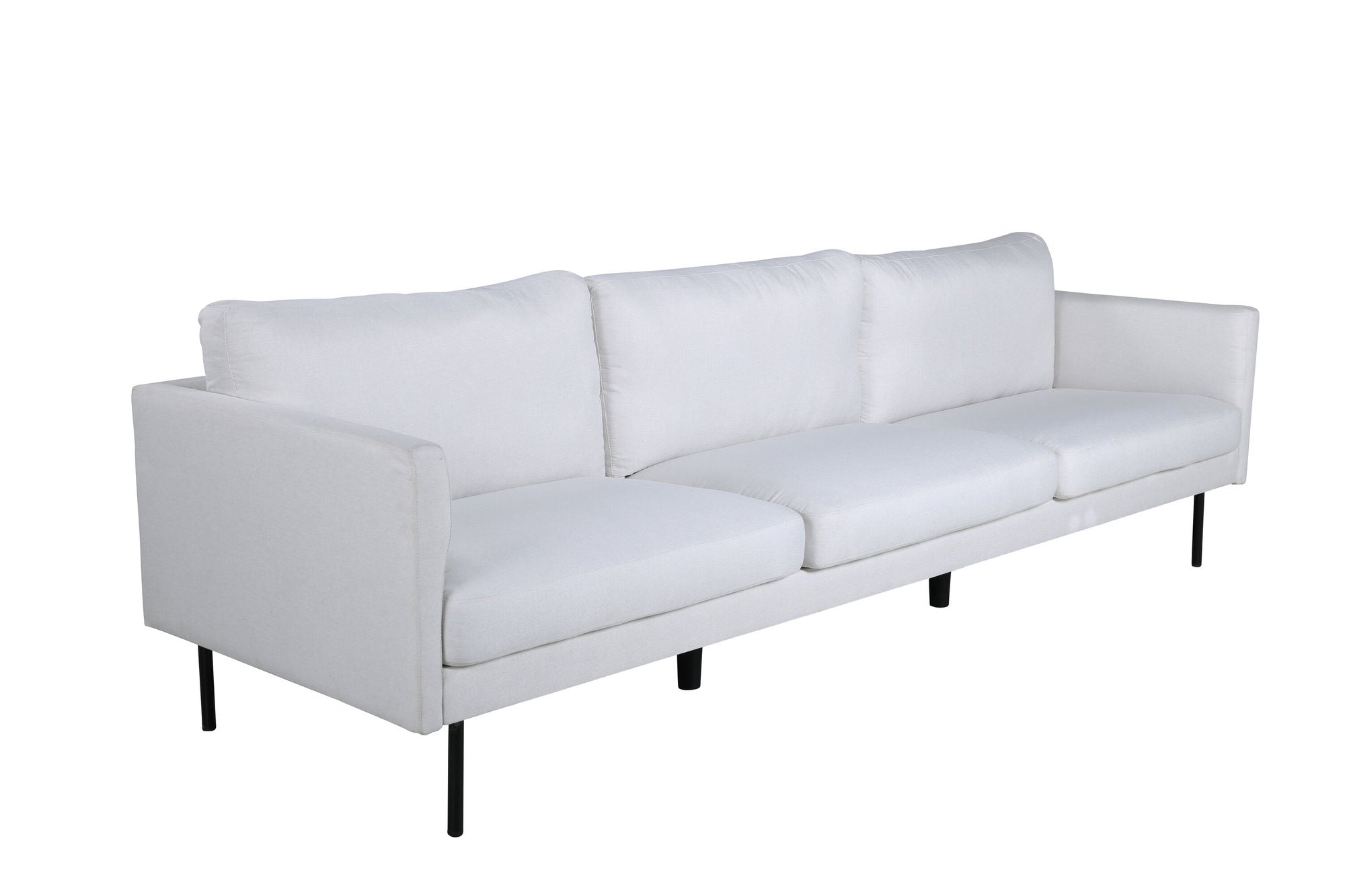 Venture Home Zoom 3-seat Sofa - Black / Light Beige Fabric
