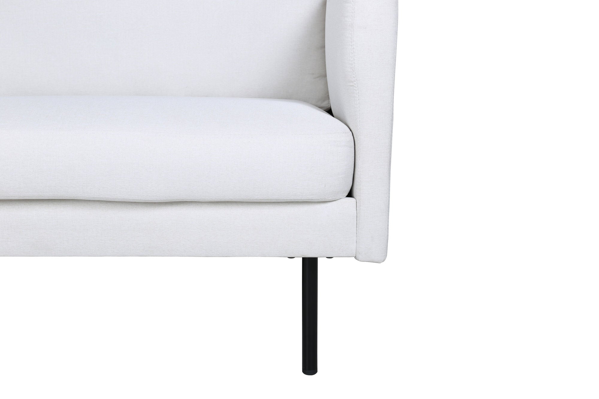 Venture Home Zoom 3-seat Sofa - Black / Light Beige Fabric