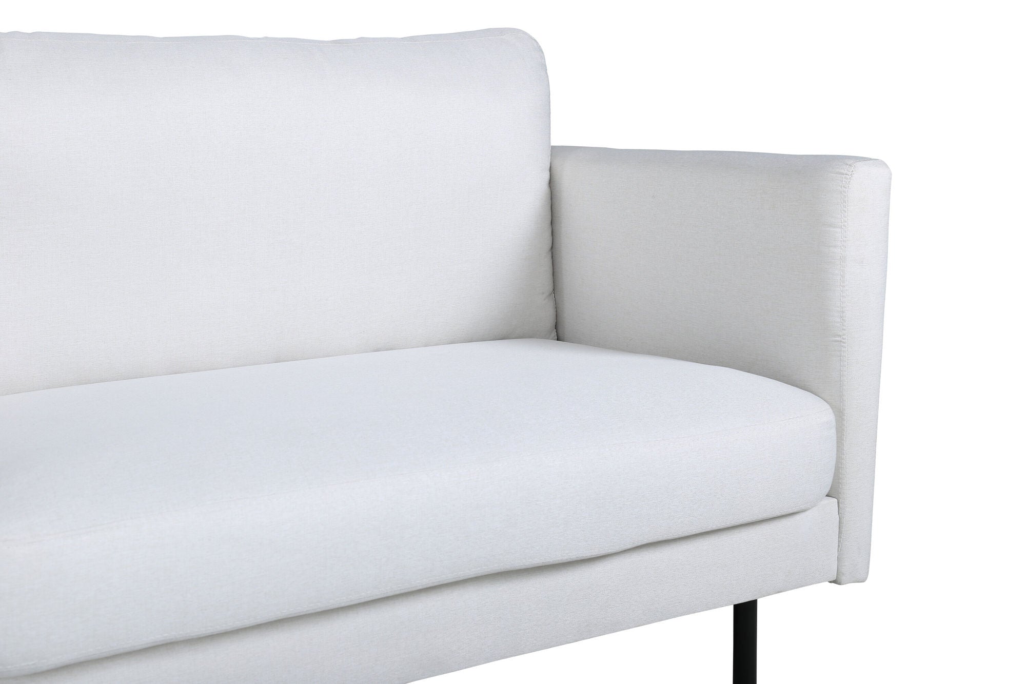 Venture Home Zoom 3-seat Sofa - Black / Light Beige Fabric