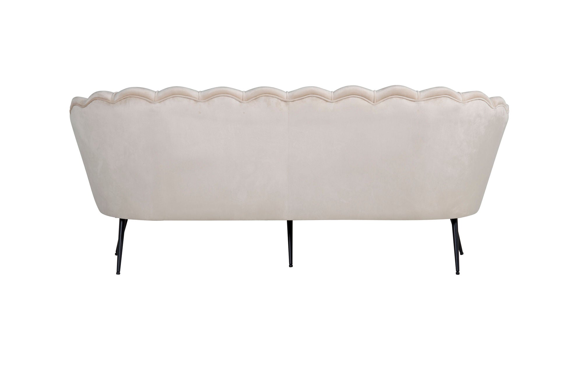Venture Home Calais Sofa 3-seater - Beige Velvet - Black Legs