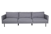 Venture Home Zoom 3-seat Sofa - Black / Steel Grey Fabric