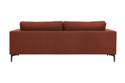 Venture Home Bolero Sofa - 3-seater - Rusty Red Fabric- Black Legs