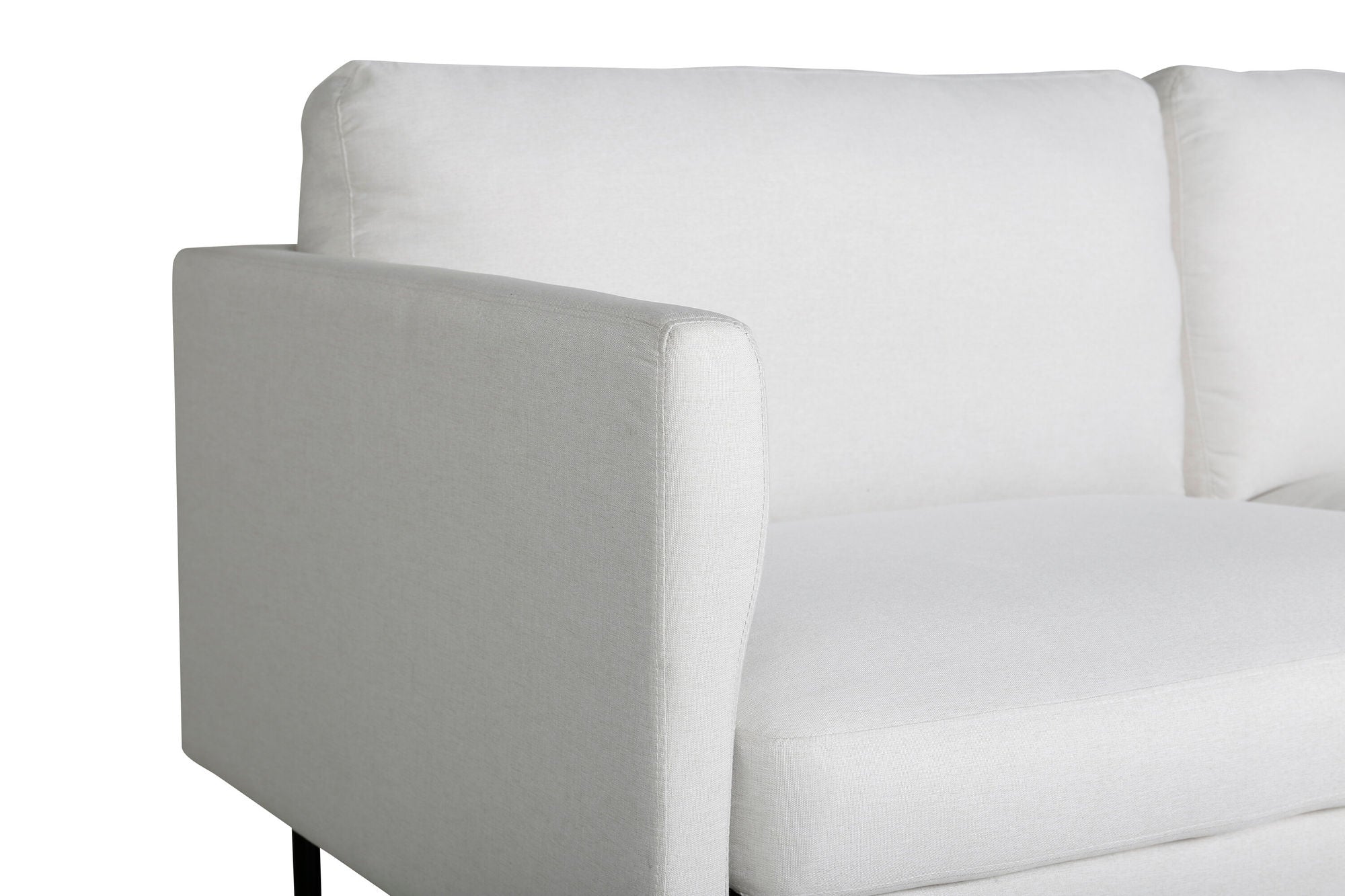 Venture Home Zoom 2-seat sofa - Black / Light Beige Fabric