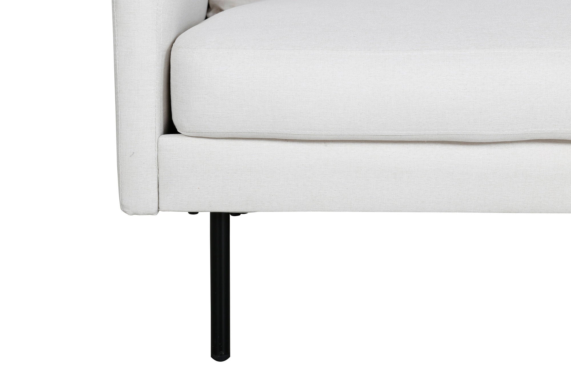 Venture Home Zoom 2-seat sofa - Black / Light Beige Fabric